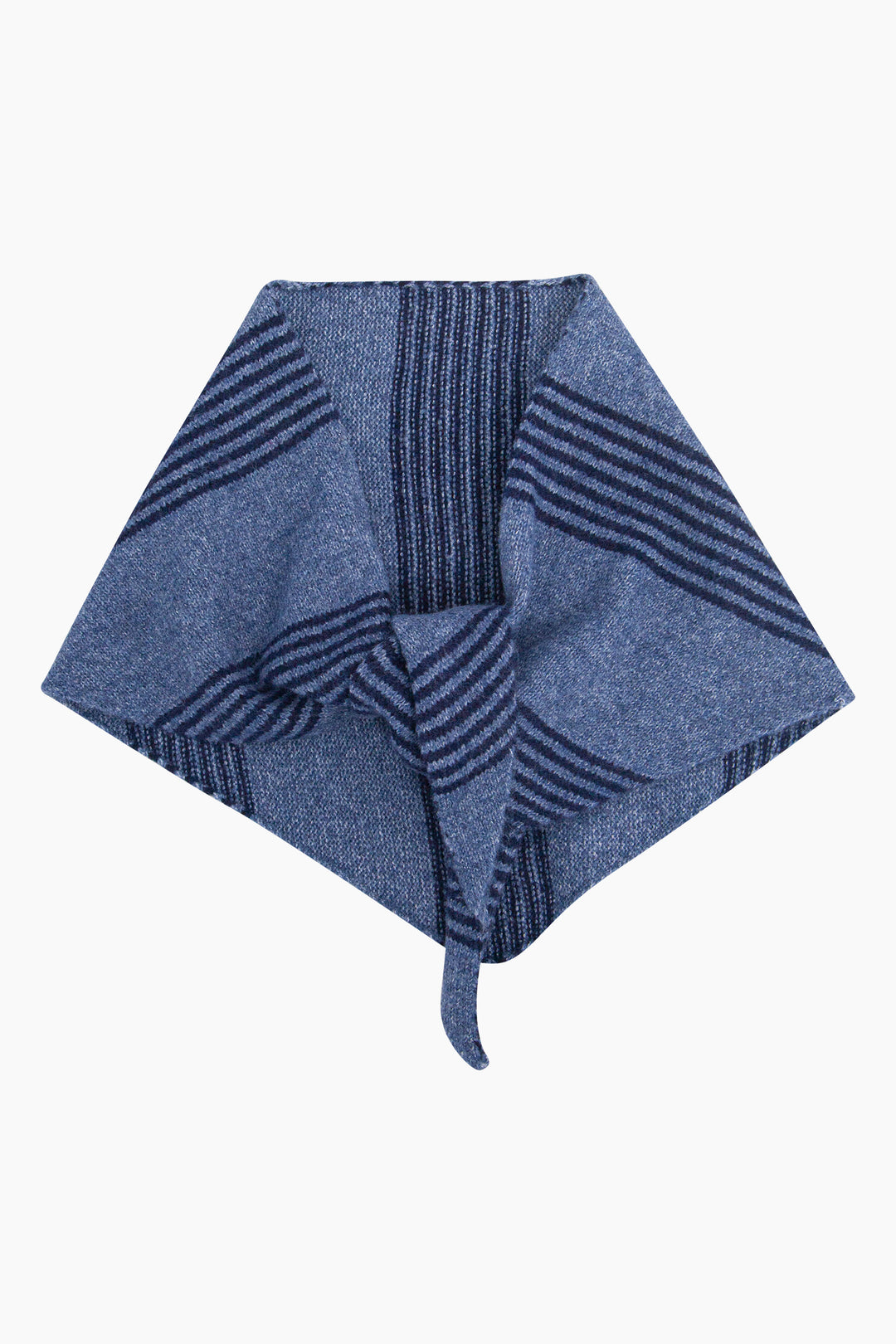 Striped-Triangle-Heavyweight-Scarf-in-Navy/Denim