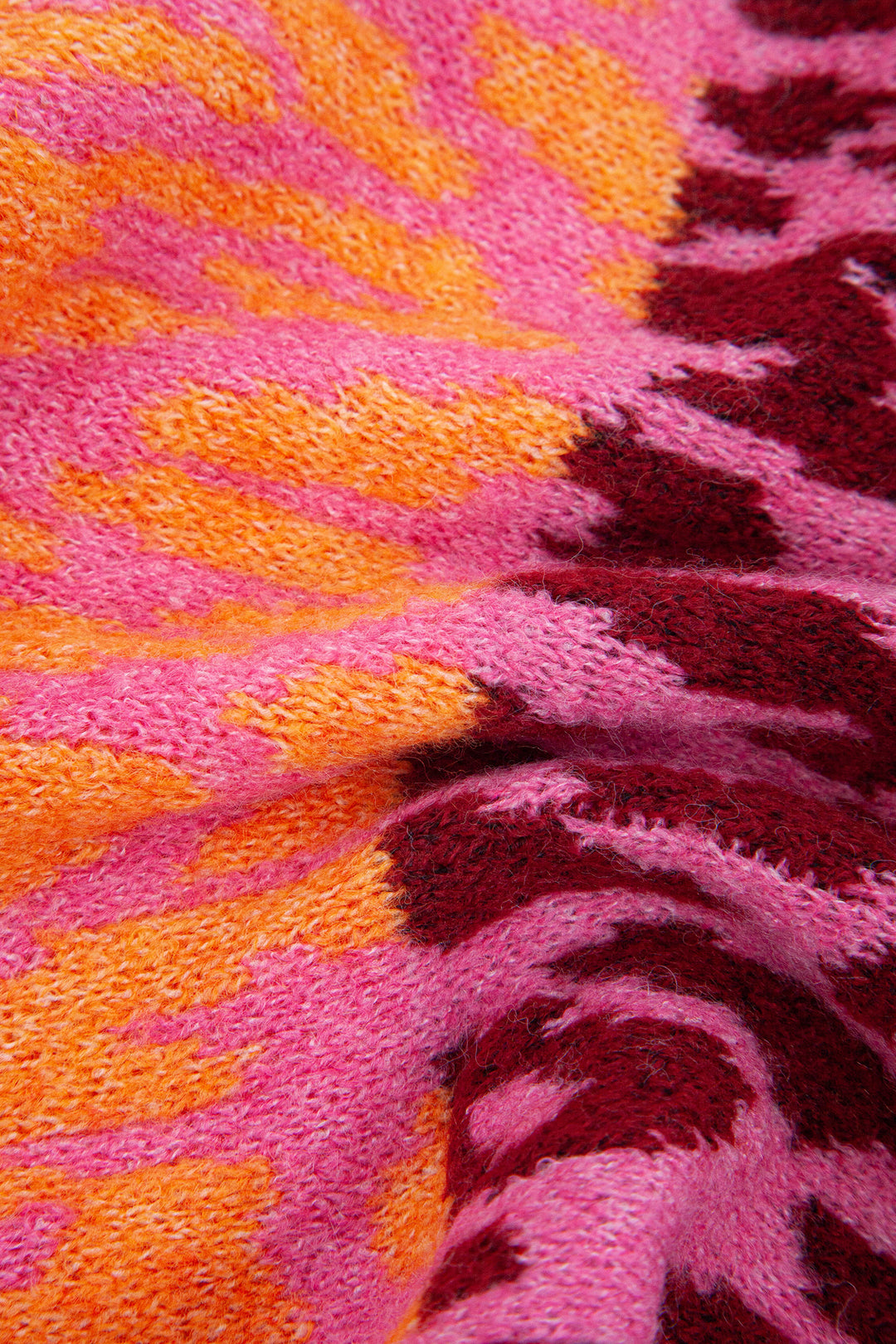 Colour-Block-Heavyweight-Scarf-in-Pink/Orange