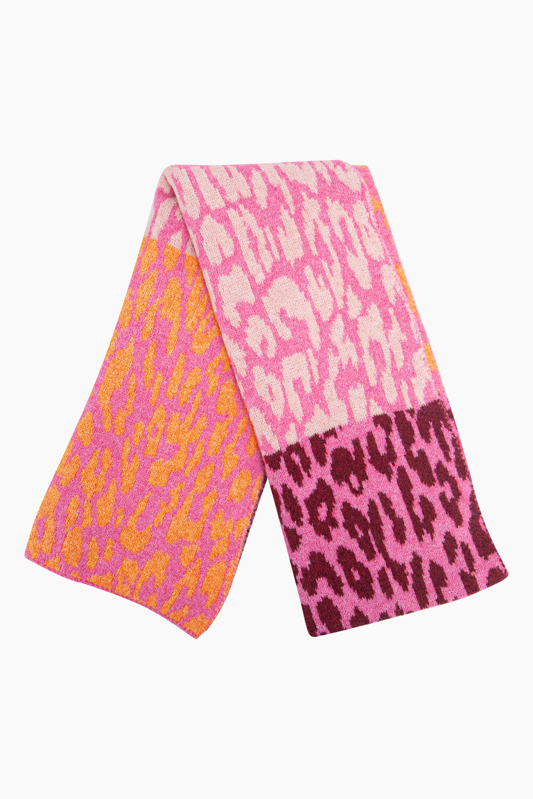 Colour-Block-Heavyweight-Scarf-in-Pink/Orange