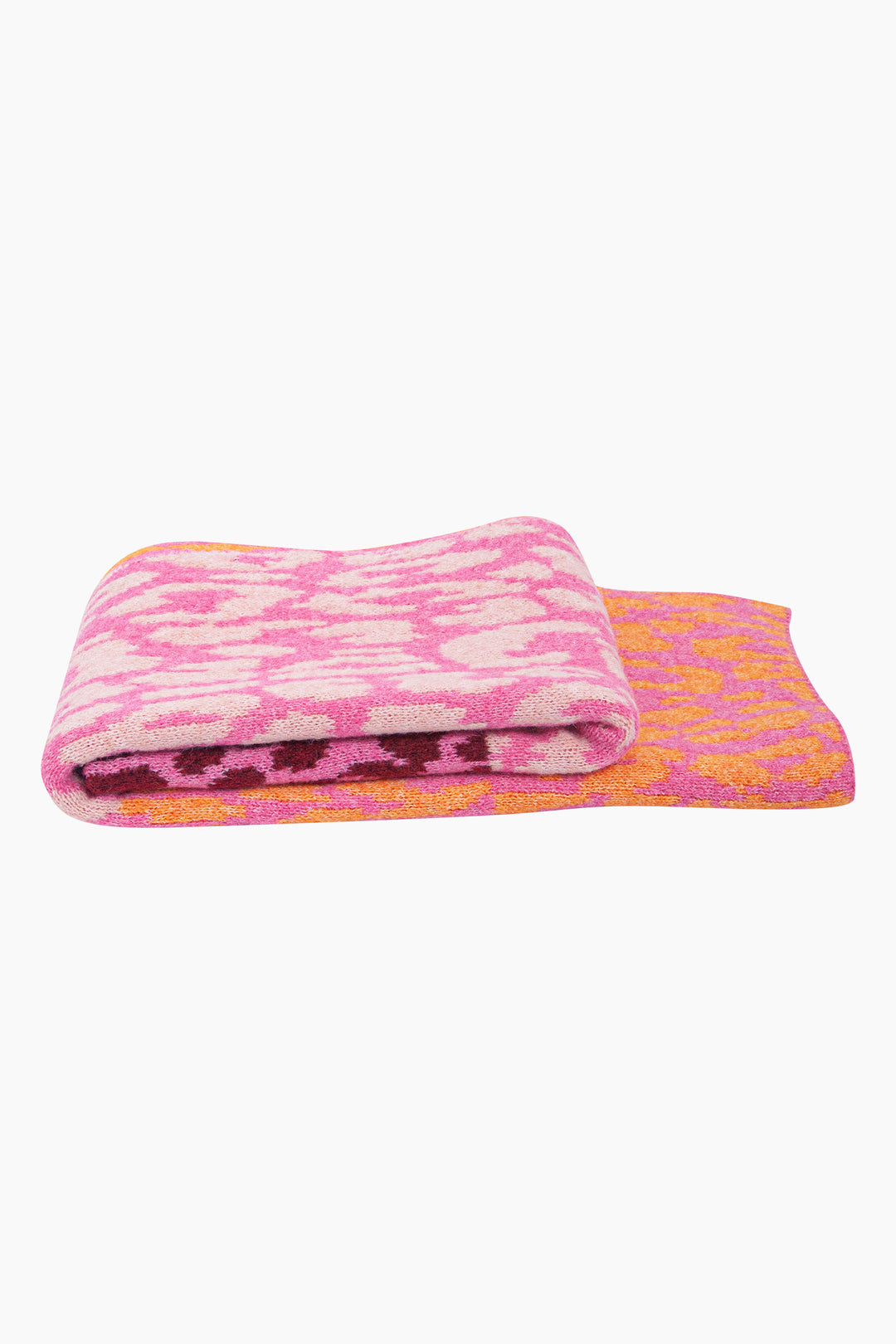 Colour-Block-Heavyweight-Scarf-in-Pink/Orange