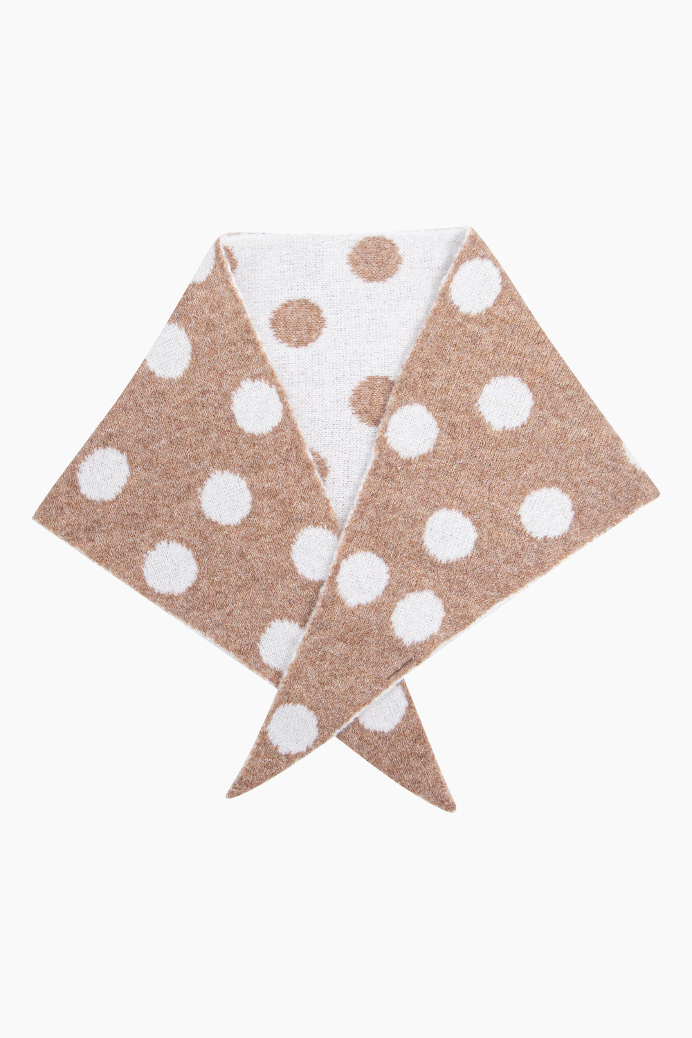Spotted-Triangle-Heavyweight-Scarf-in-Beige/Cream