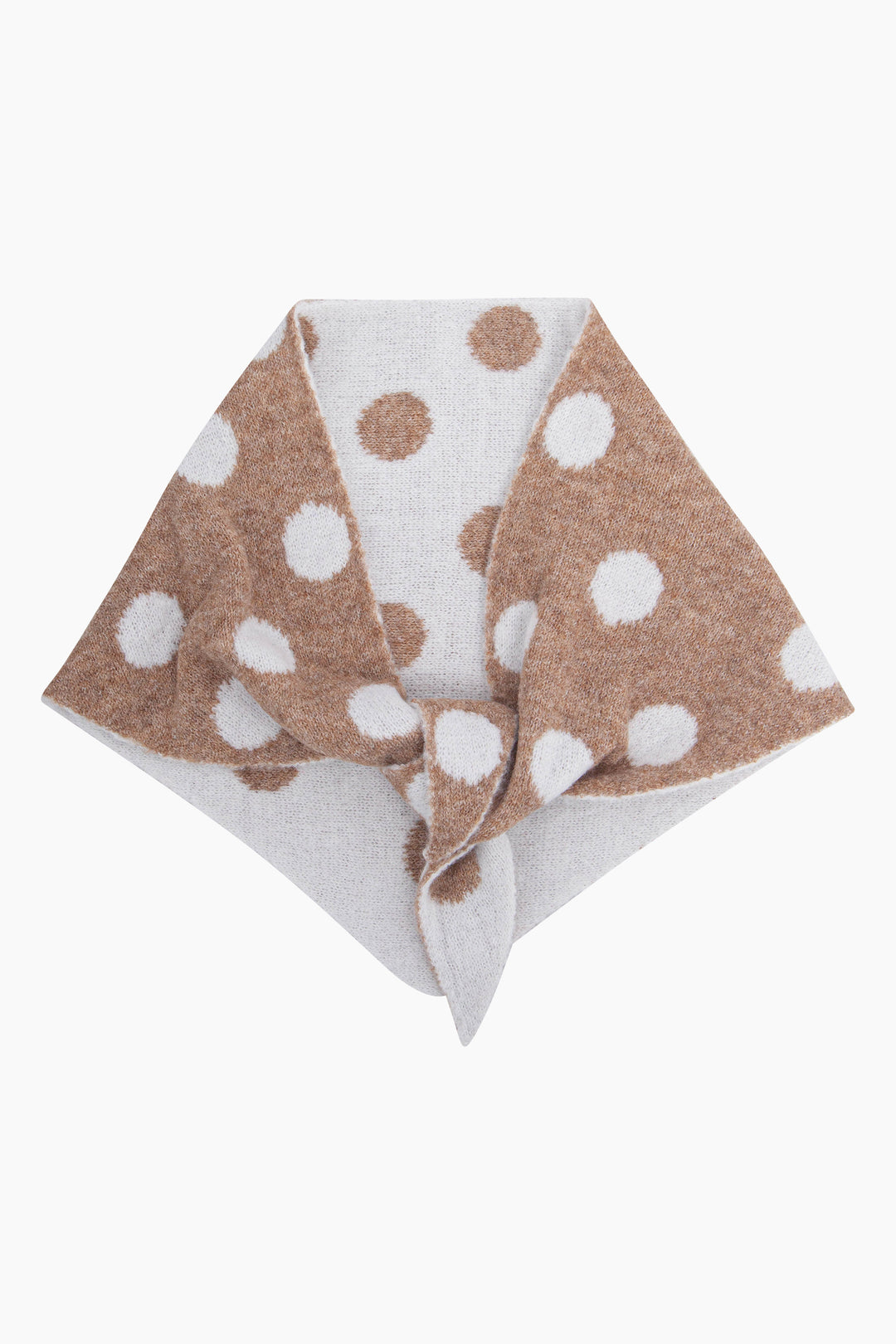 Spotted-Triangle-Heavyweight-Scarf-in-Beige/Cream