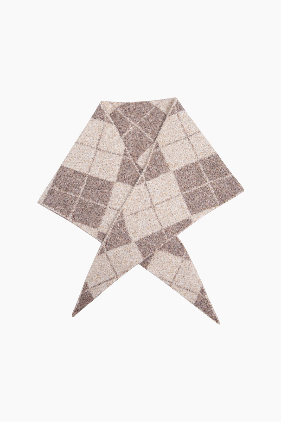 Traditional-Check-Triangle-Heavyweight-Scarf-in-Cream/Beige