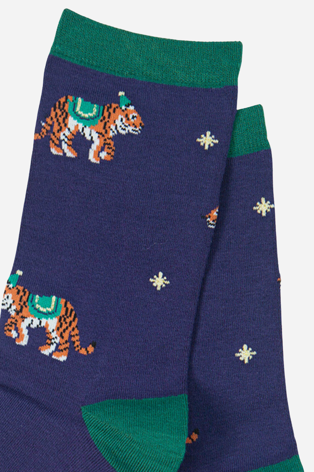 Women's Bamboo Socks - Navy Blue, Party Tiger