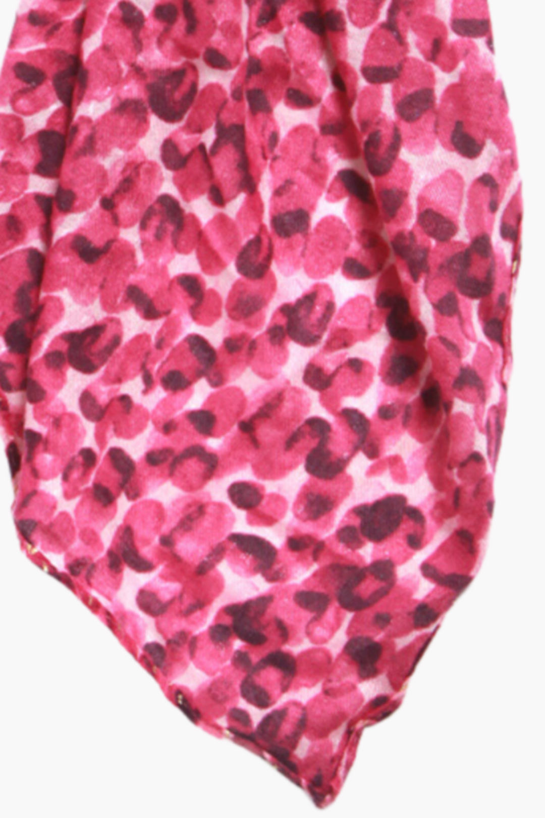 Fuchsia Abstract Animal Print with Gold Foil Details