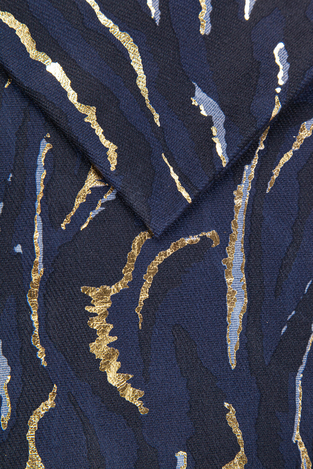 Blue Abstract Zebra Print Lightweight Scarf