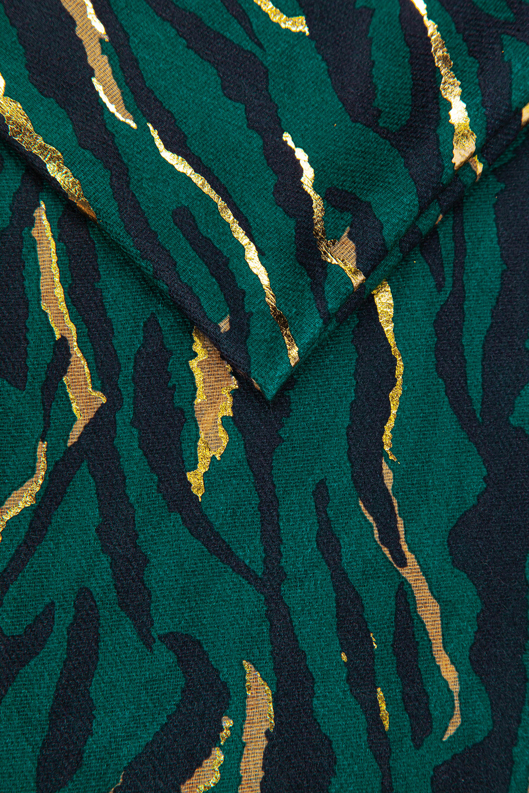 Green Abstract Zebra Print Lightweight Scarf