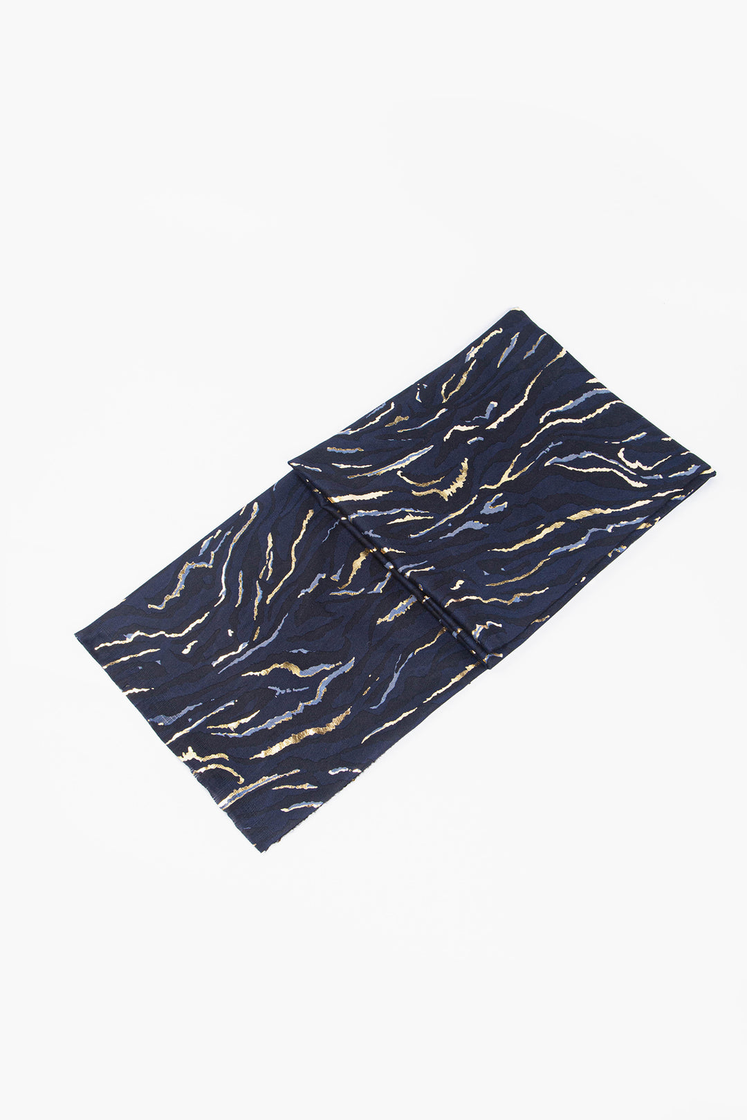 Blue Abstract Zebra Print Lightweight Scarf