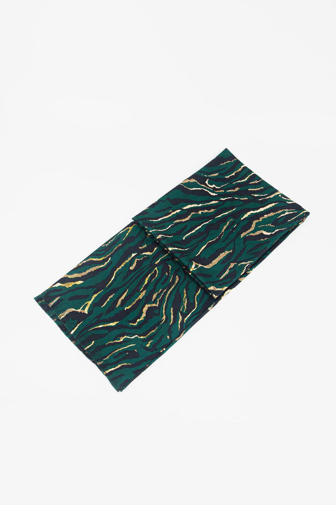Green Abstract Zebra Print Lightweight Scarf