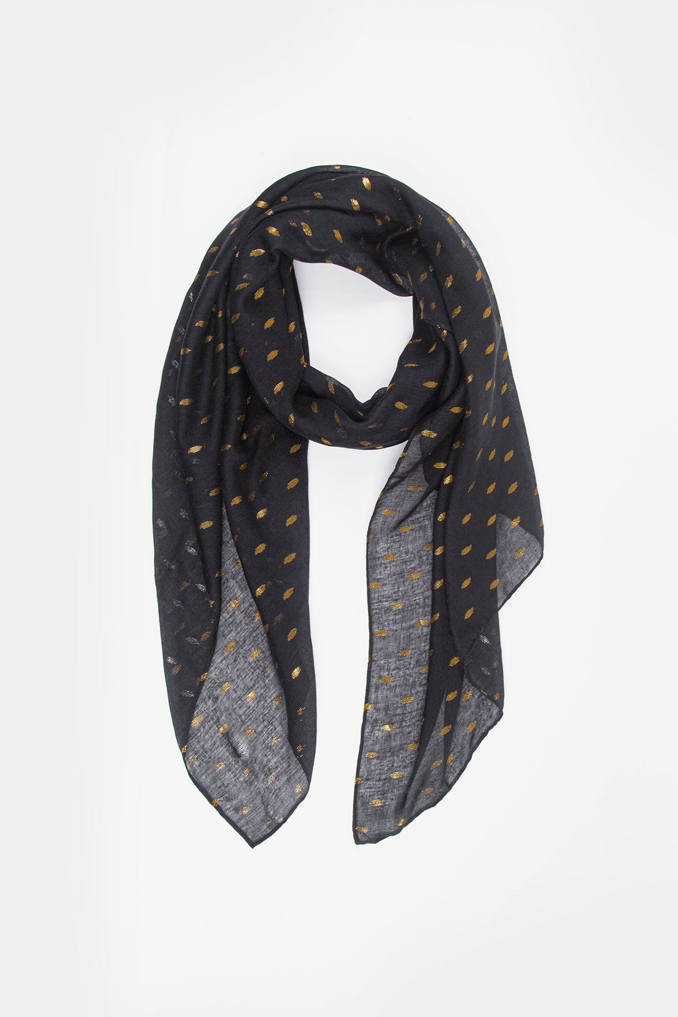 Black and gold sales metallic scarf