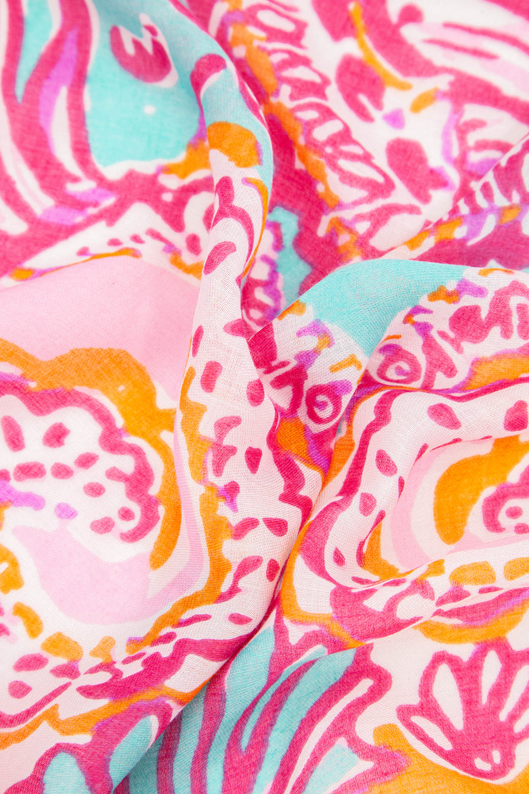 close up of the pink ornate seashell pattern