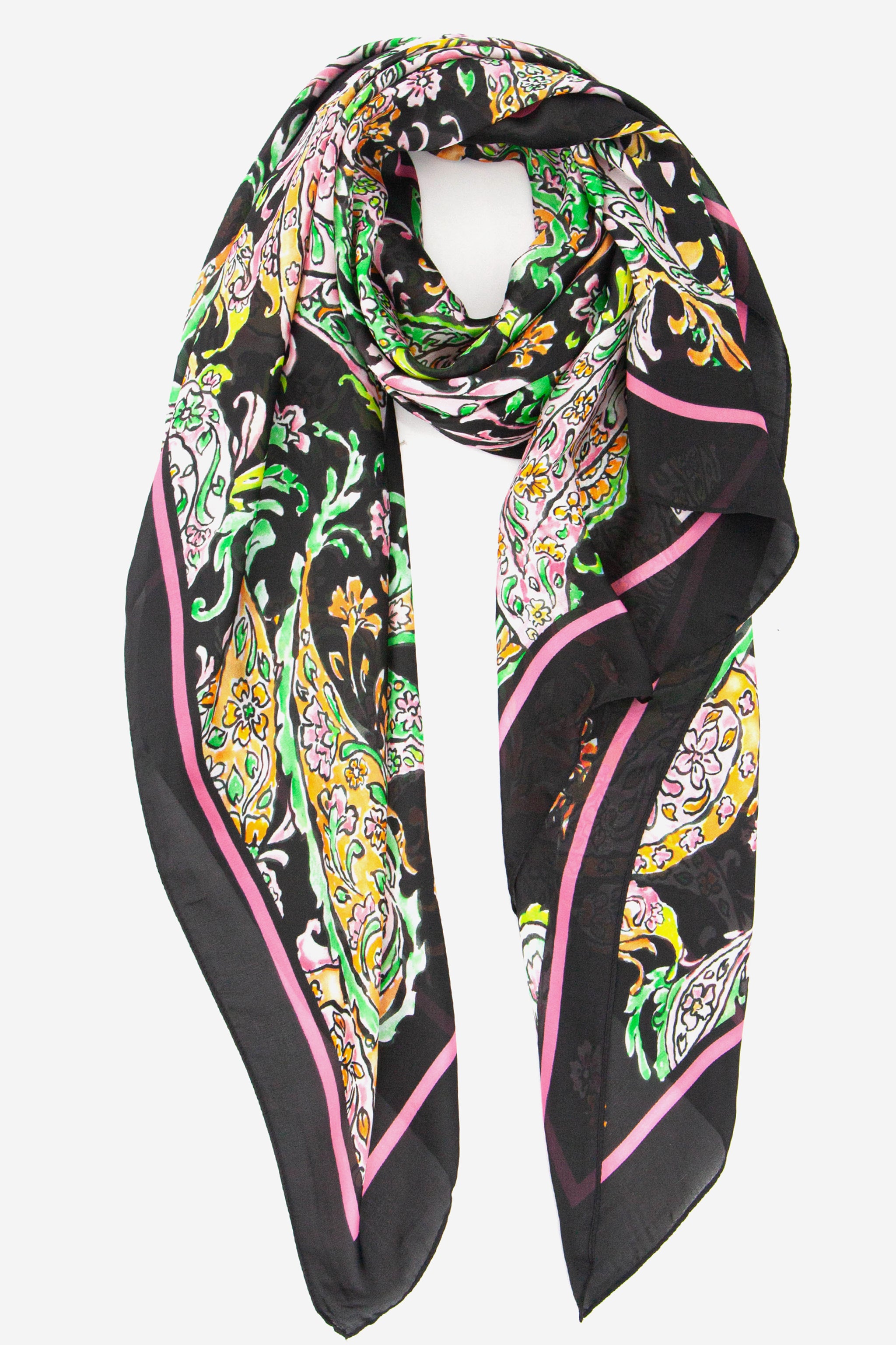 Paisley silk sale scarf womens