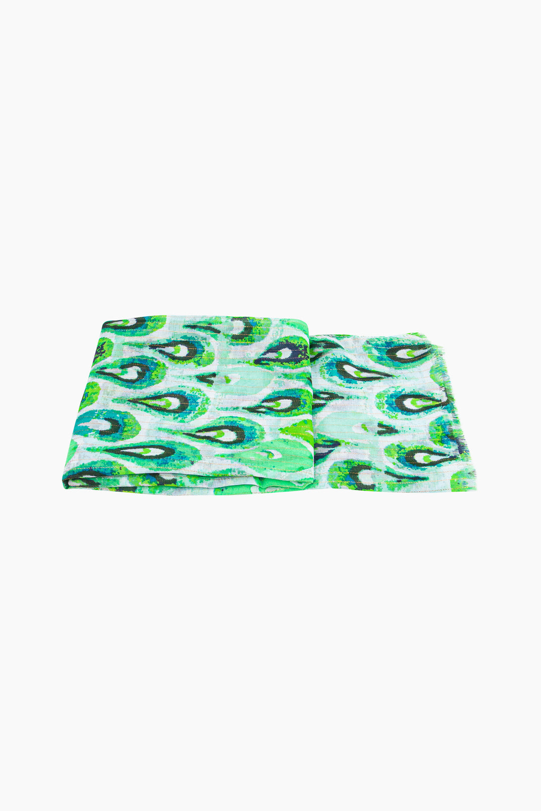 adler-lightweight-scarf-green-gold-teardrop-folded-summer-weight