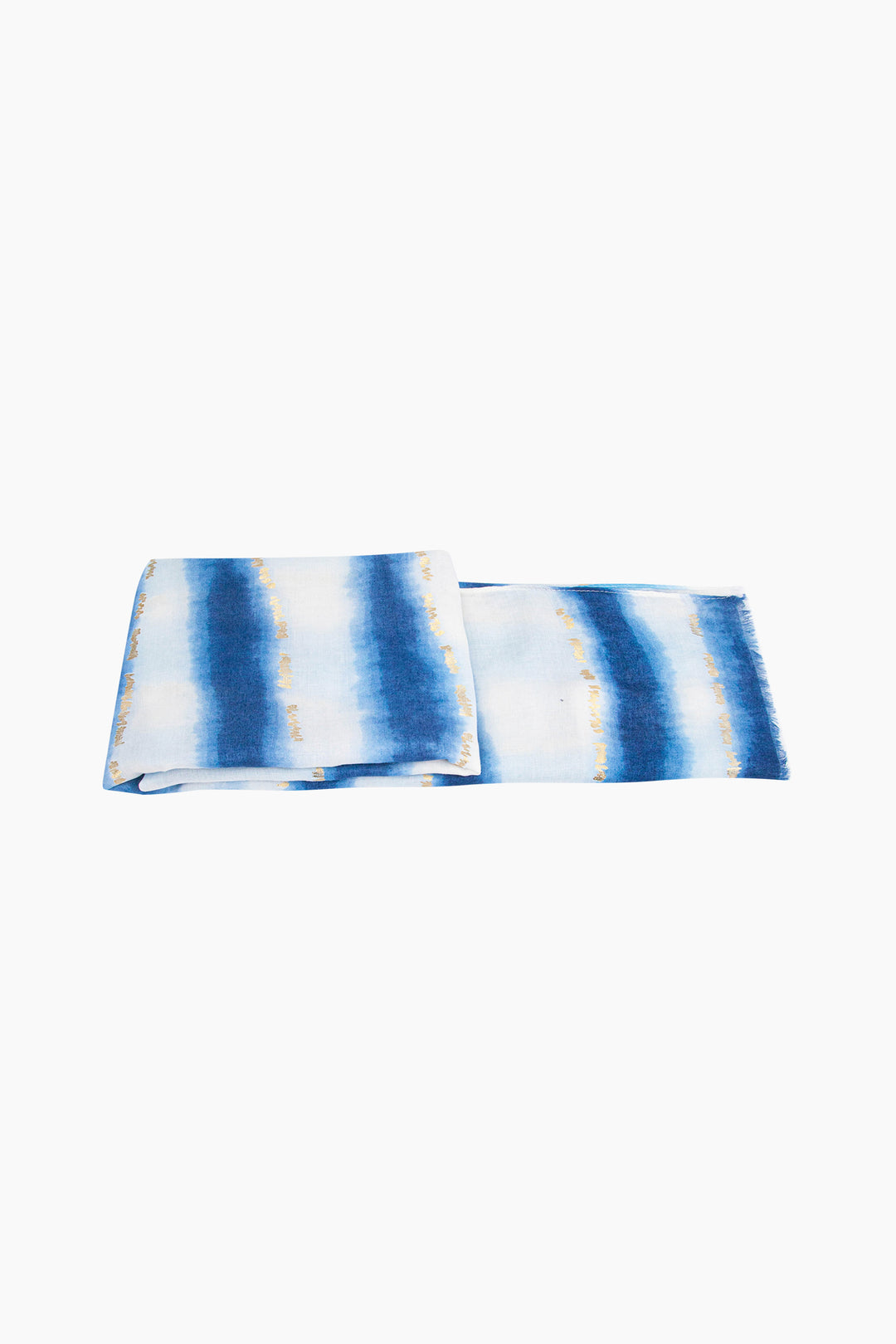 river-lightweight-scarf-blue-gold-metallic-stripe-folded