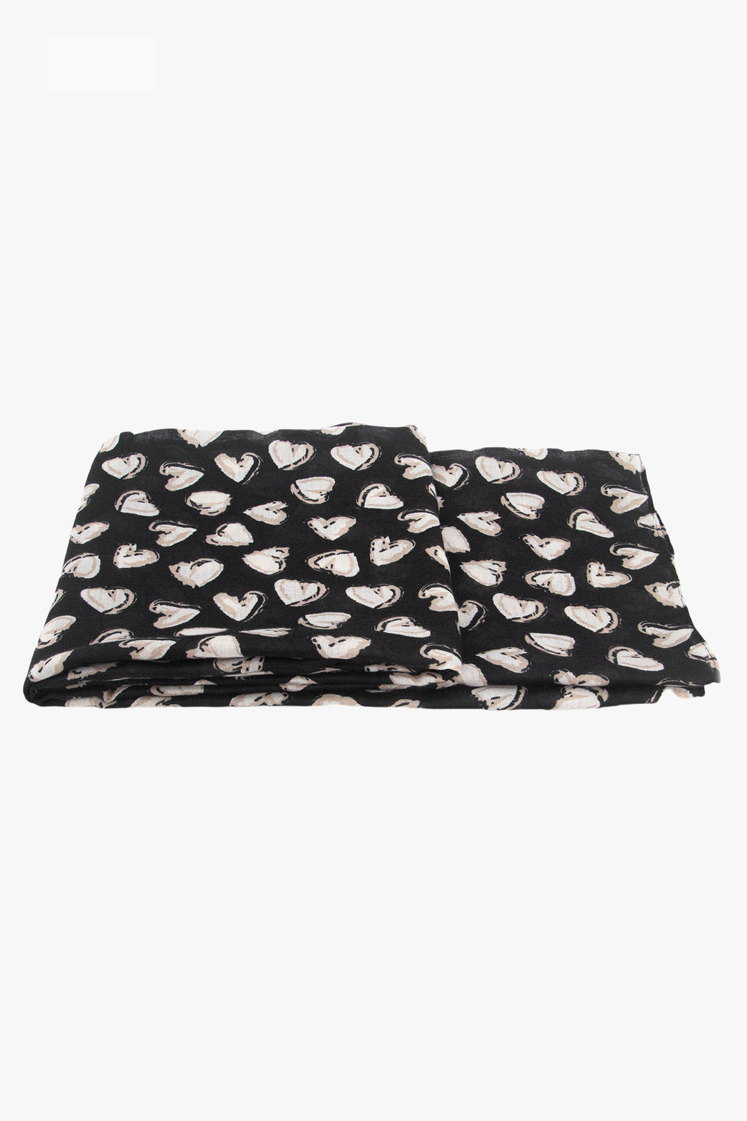 kara-black-white-hearts-lightweight-scarf-folded-thin