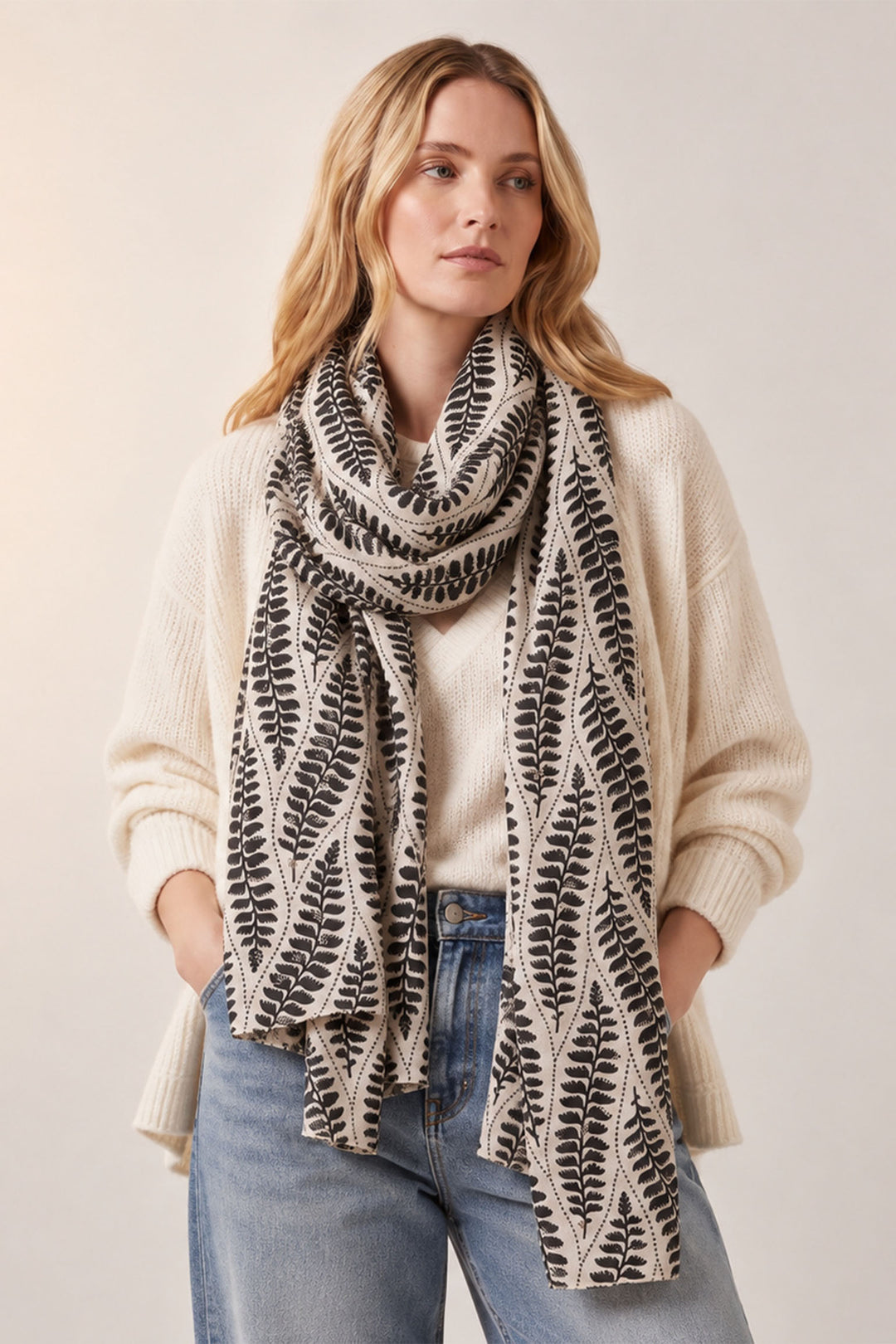 cream-fern-lightweight-scarf
