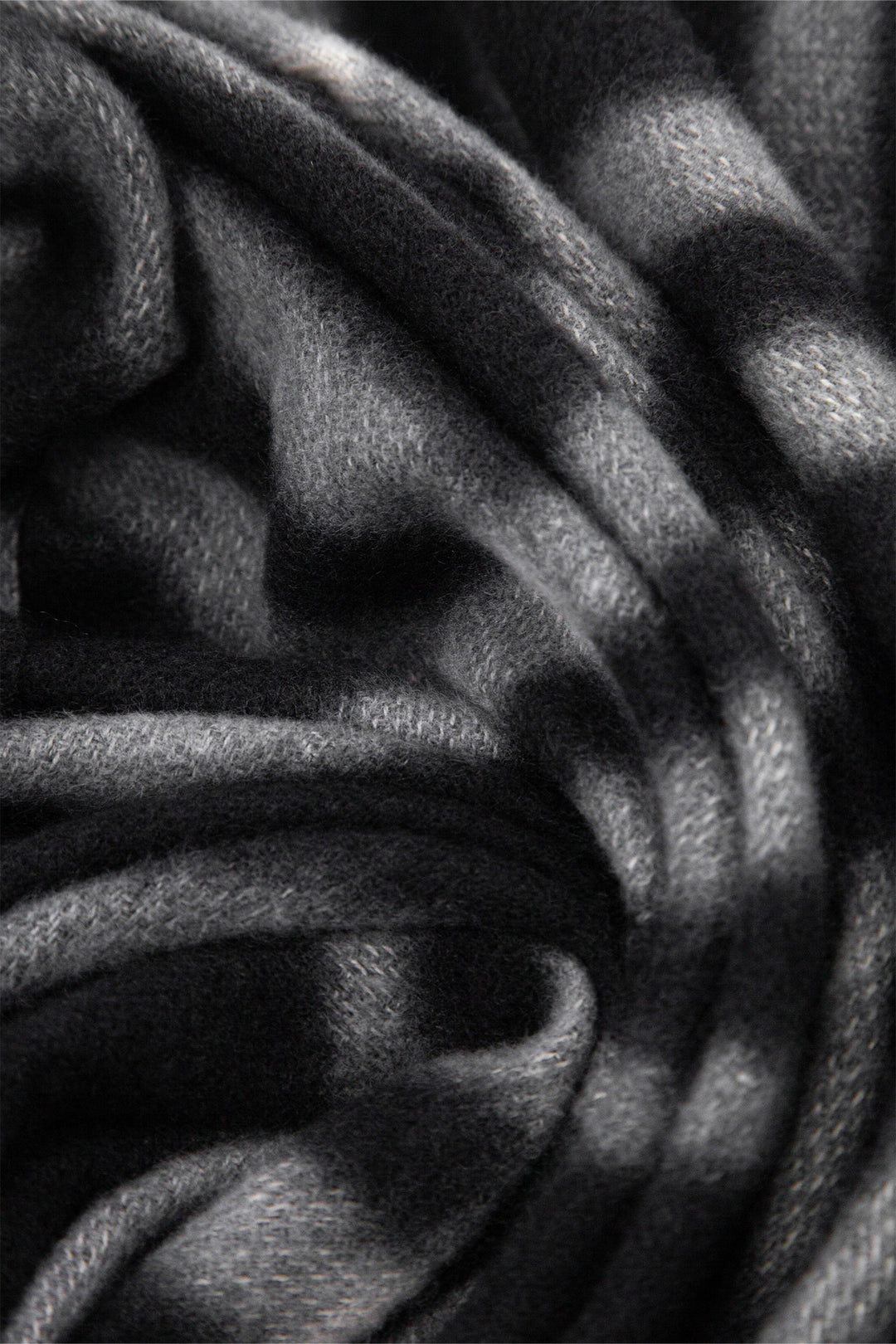 ginny-black-traditional-check-lightweight-scarf-close-up-material