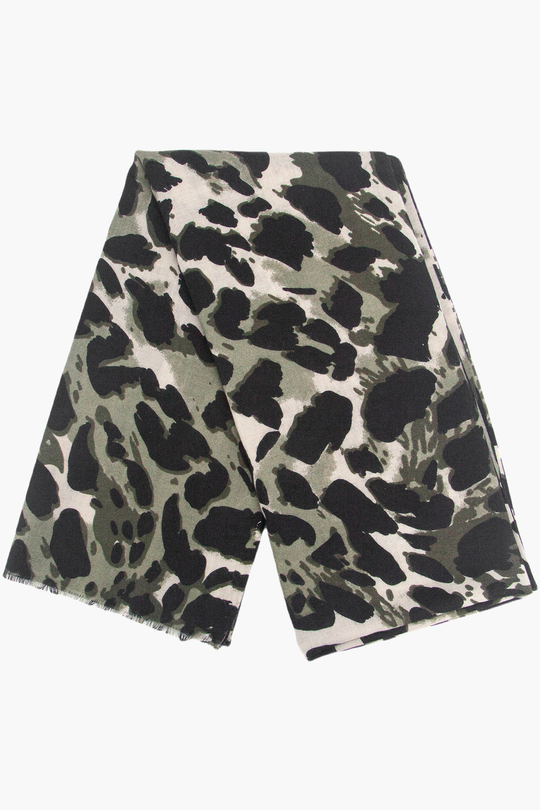 mabel-khaki-animal-print-lightweight-scarf-folded