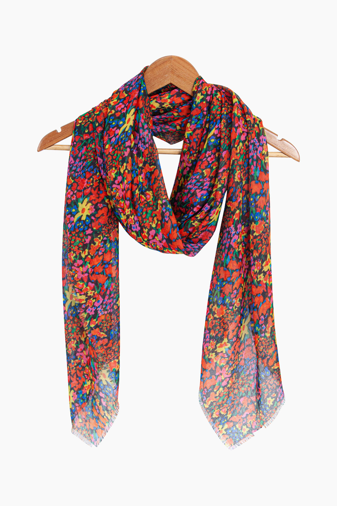 Ditsy-Floral-Lightweight-Scarf-in-Multi-On-Hanger