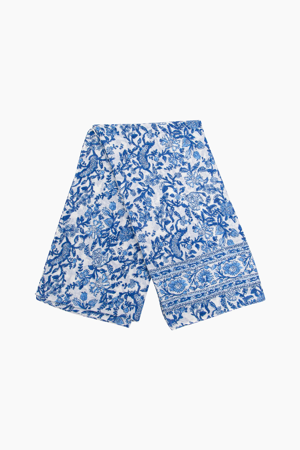 Delicate-Floral-Lightweight-Scarf-in-Navy-Blue-Folded