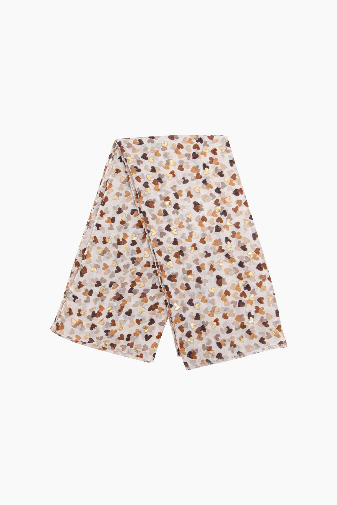 Heart-Print-Lightweight-Scarf-in-Neutral-Folded