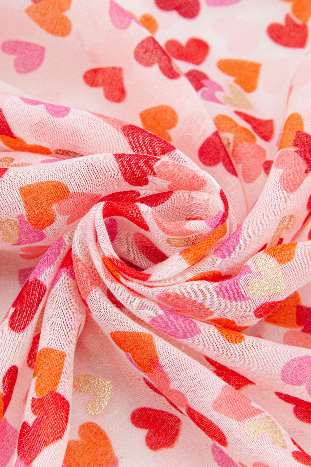 Heart-Print-Lightweight-Scarf-in-Red-Closeup