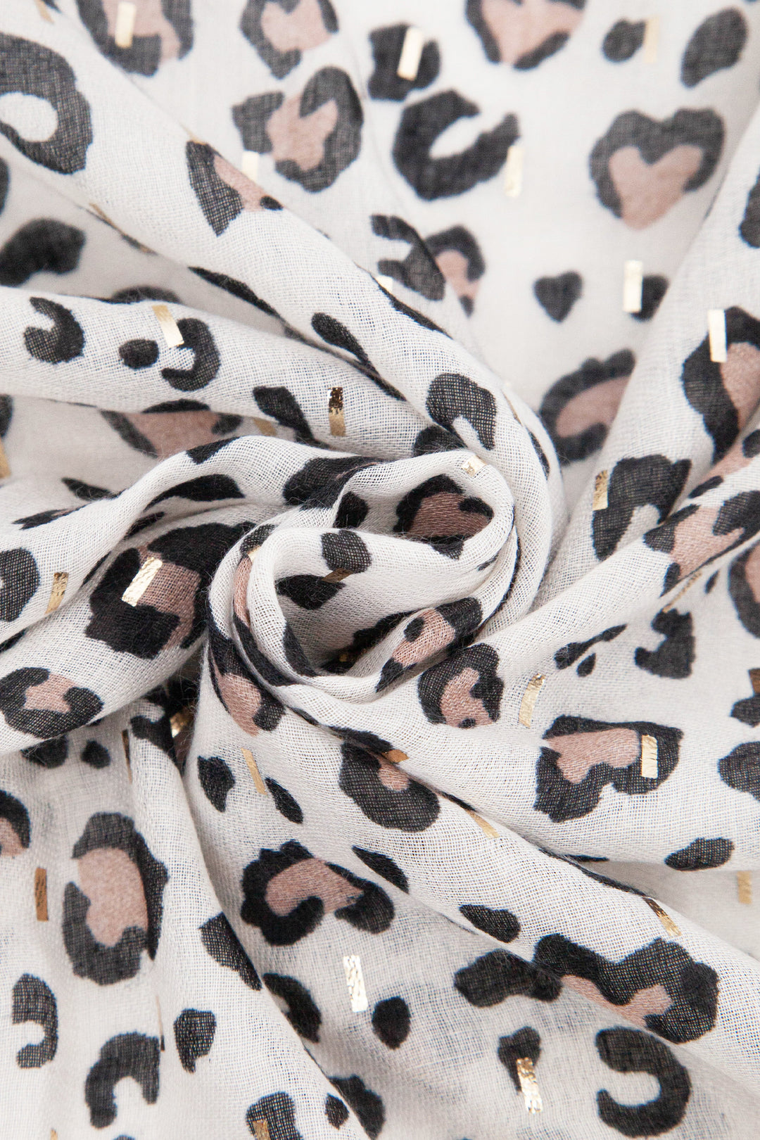 Heart-Print-Lightweight-Scarf-in-Black-Closeup