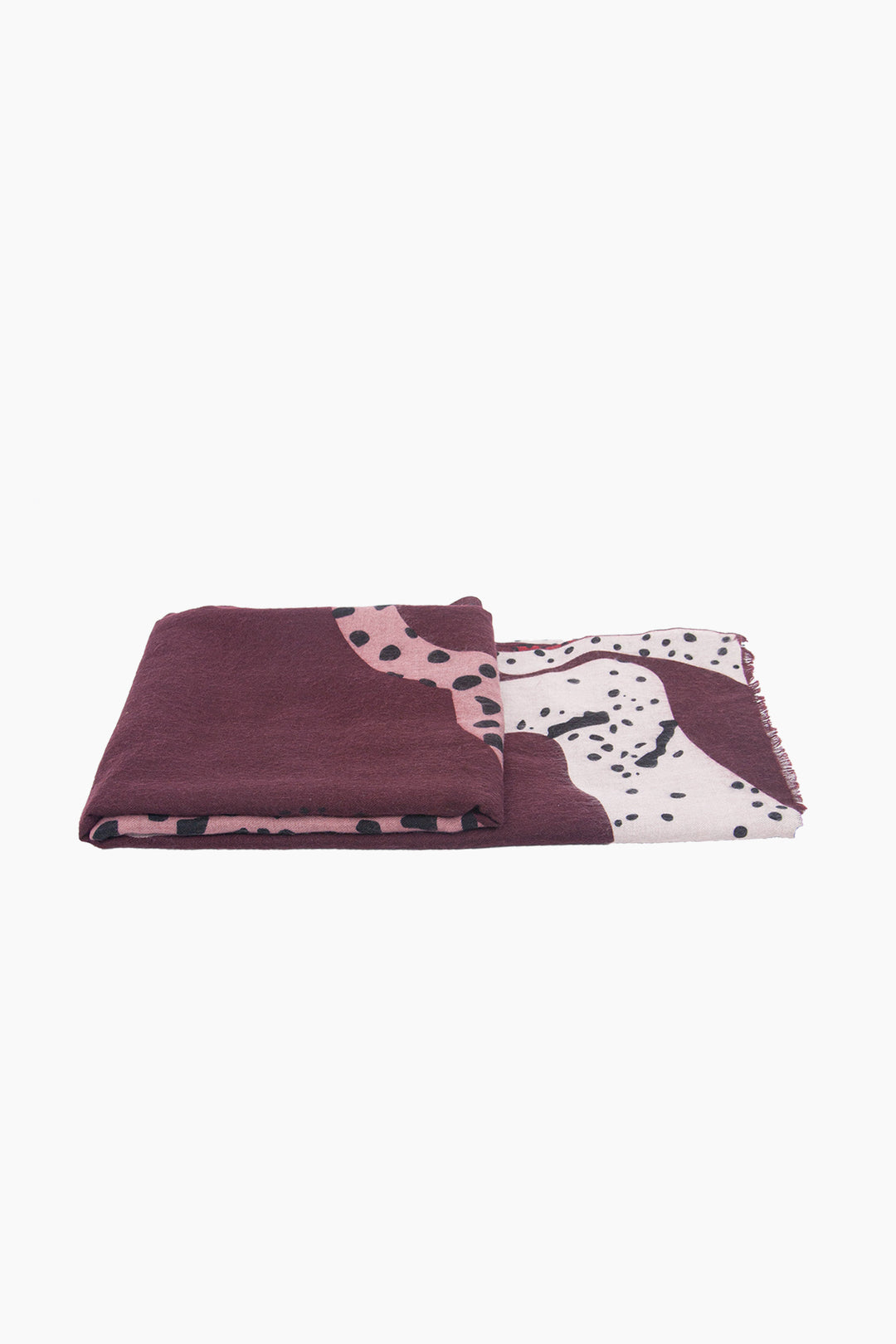 Animal-Spot-Lightweight-Scarf-in-Berry