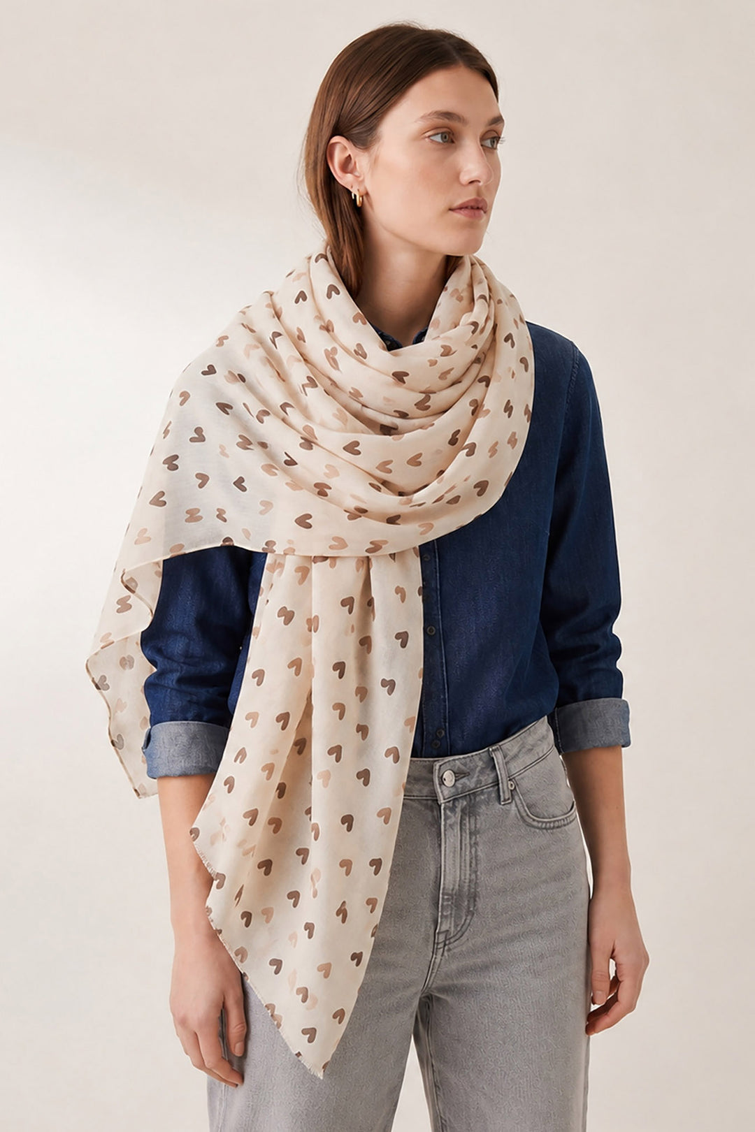 Small-Sketch-Heart-Print-Lightweight-Scarf-in-Cream