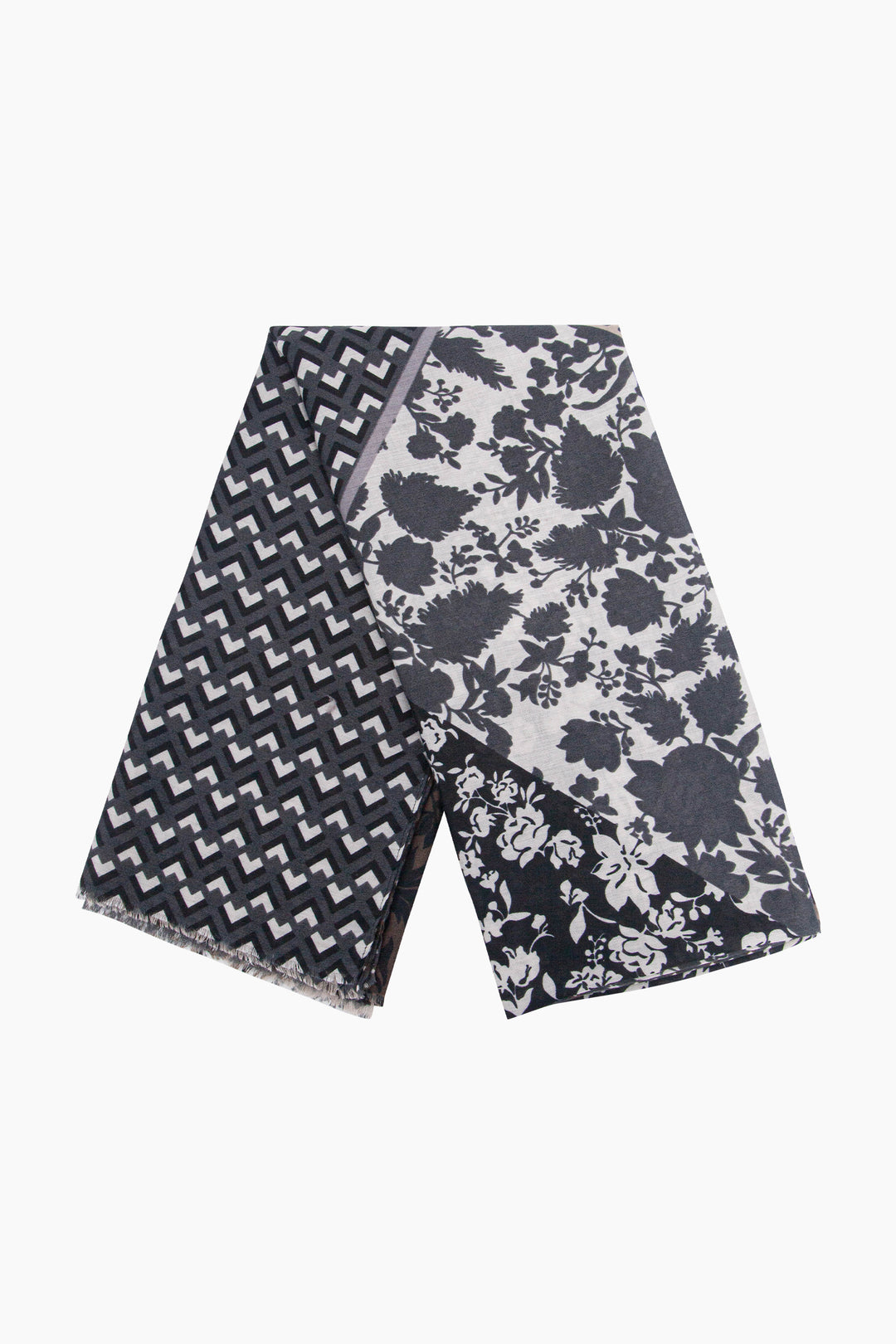 Floral-Print-Lightweight-Scarf-in-Grey