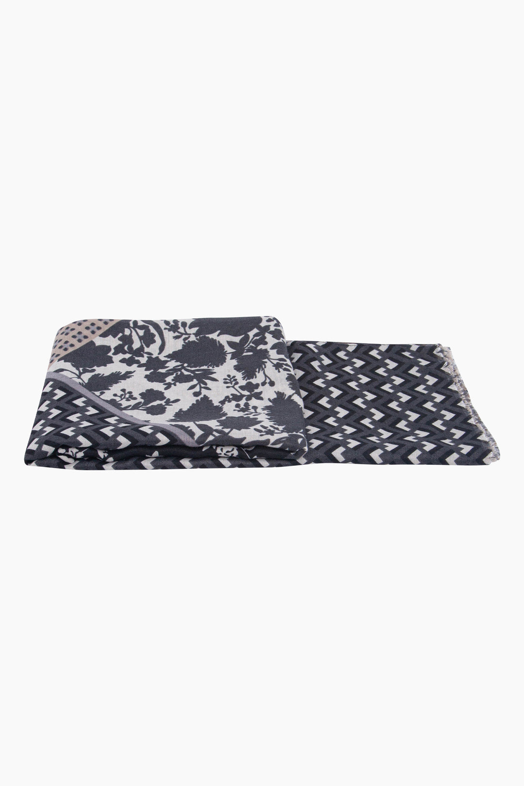 Floral-Print-Lightweight-Scarf-in-Grey