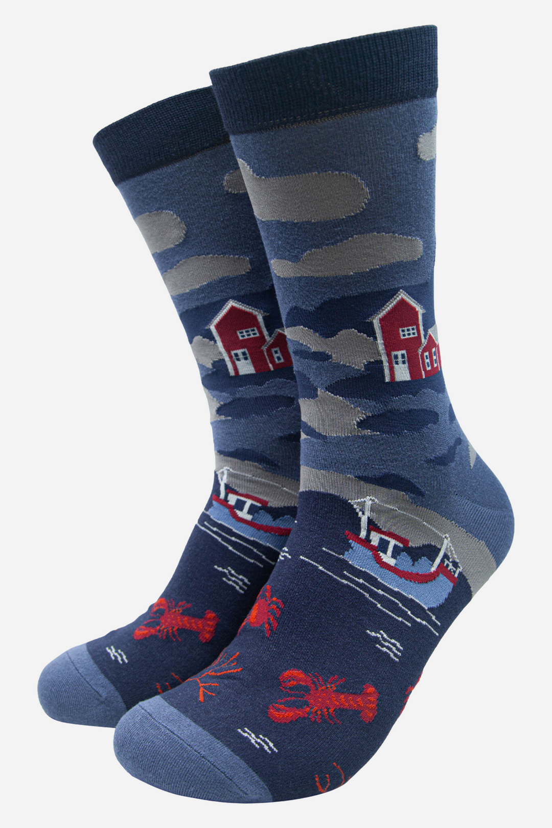 Sock Talk UK Men's Bamboo Socks Fishing Village Nautical Dress Sock – MSH  Wholesale