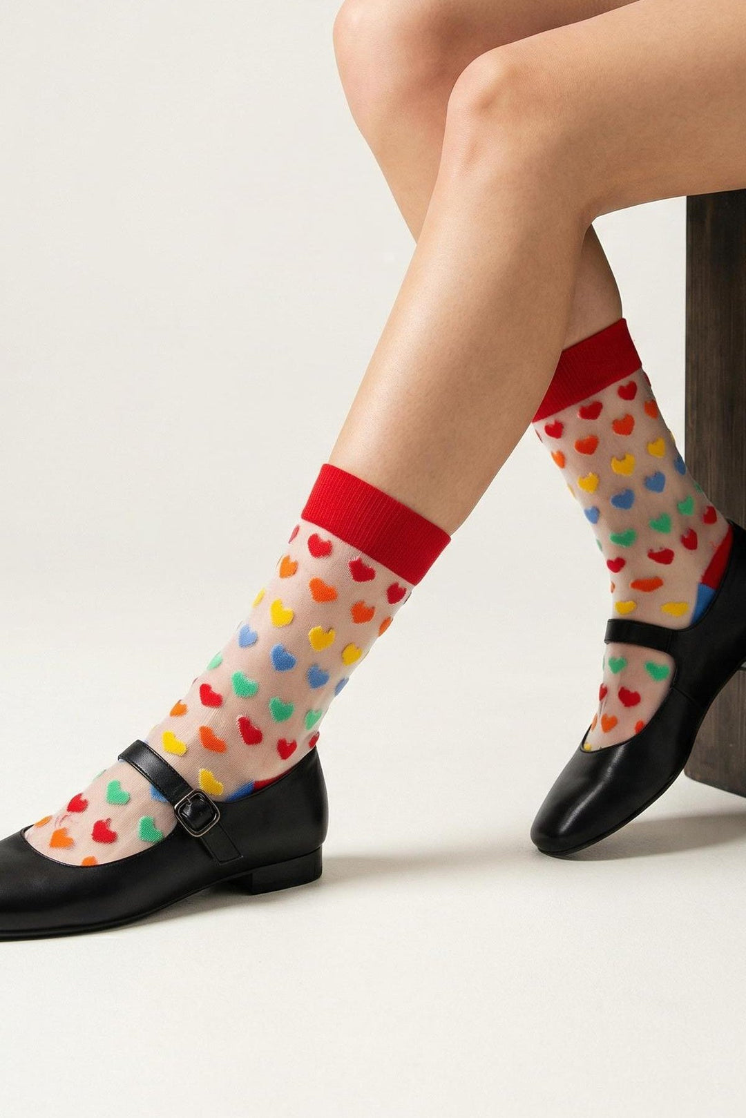 Rainbow-Love-Hearts-Combed-Cotton-Sheer-Pop-Socks
