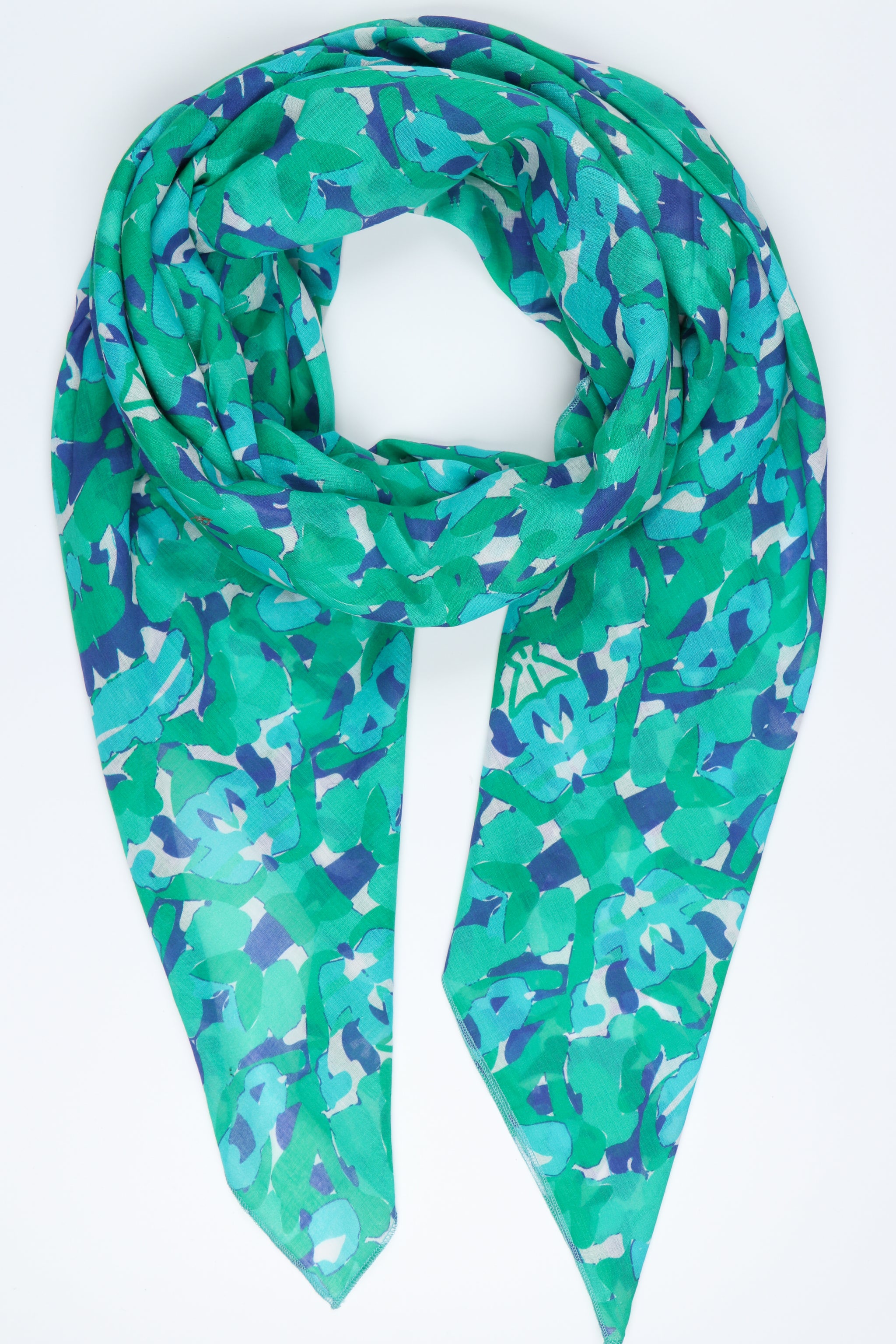 Blue green cotton 2025 scarf