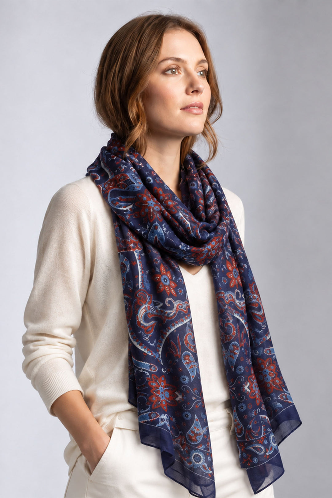 navy-blue/coral-paisley-lightweight-scarf