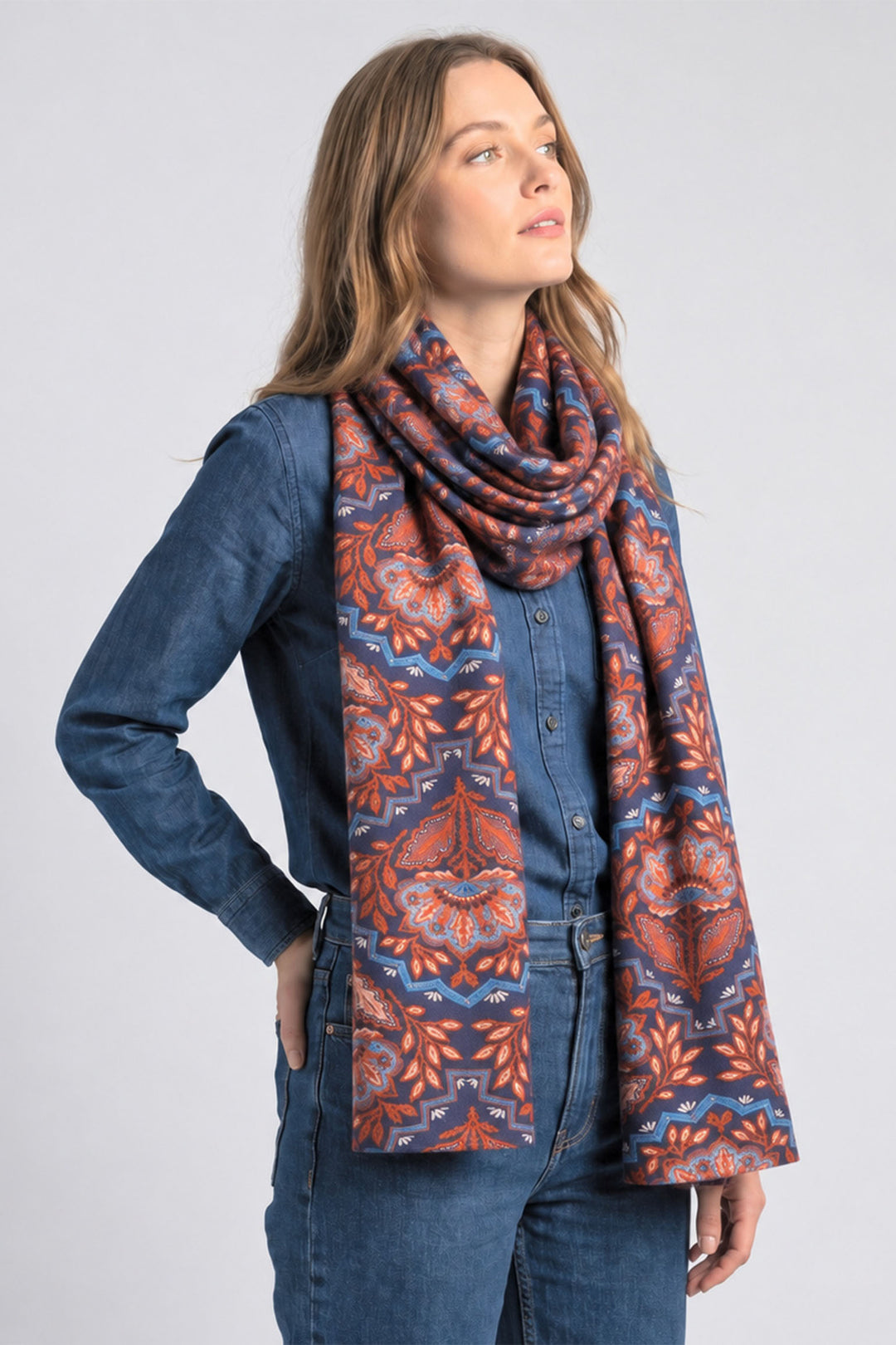 blue-coral-floral-mosaic-lightweight-scarf