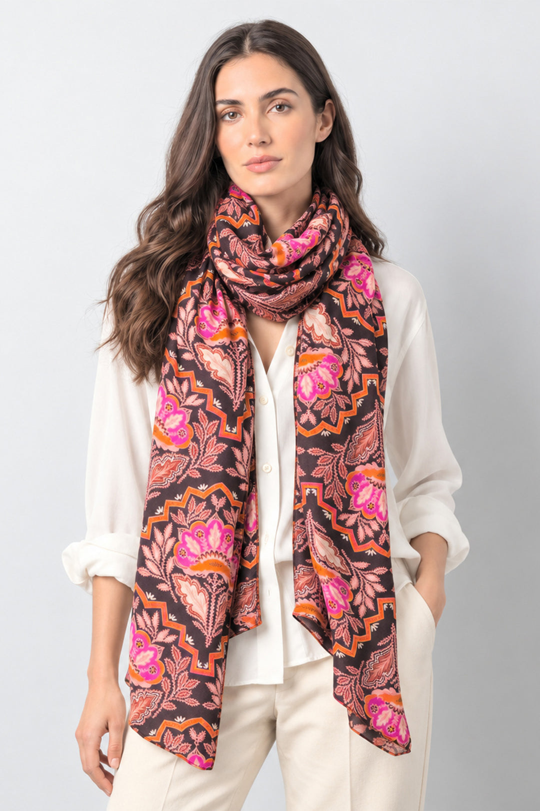 orange-floral-mosaic-lightweight-scarf