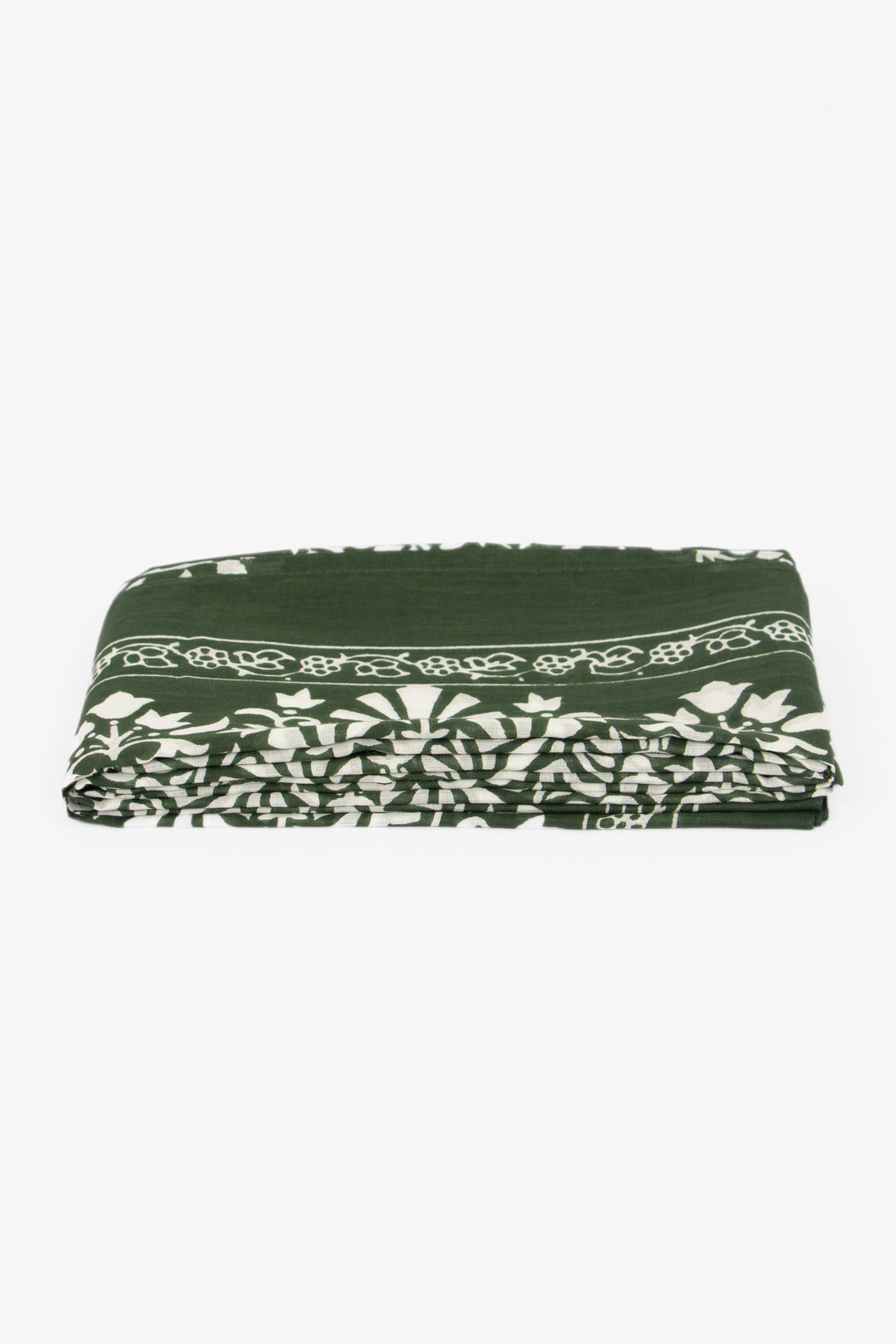 rue-lightweight-cotton-scarf-khaki-leaf-print-folded-summer-weight