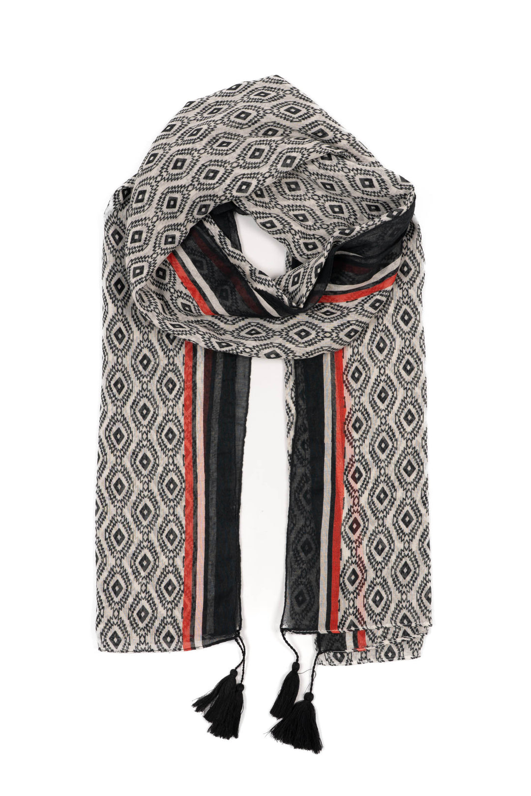 bodhi-lightweight-cotton-scarf-black-mosaic-print-tassels