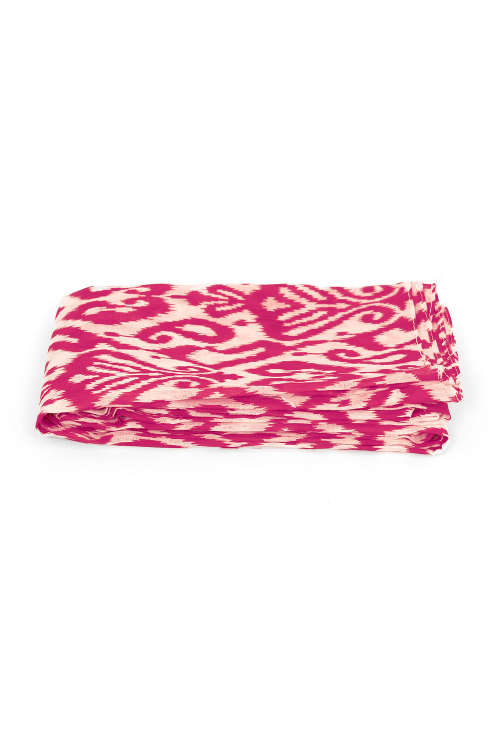 saffron-lightweight-cotton-scarf-fuchsia-damask-print-folded-bold-pattern