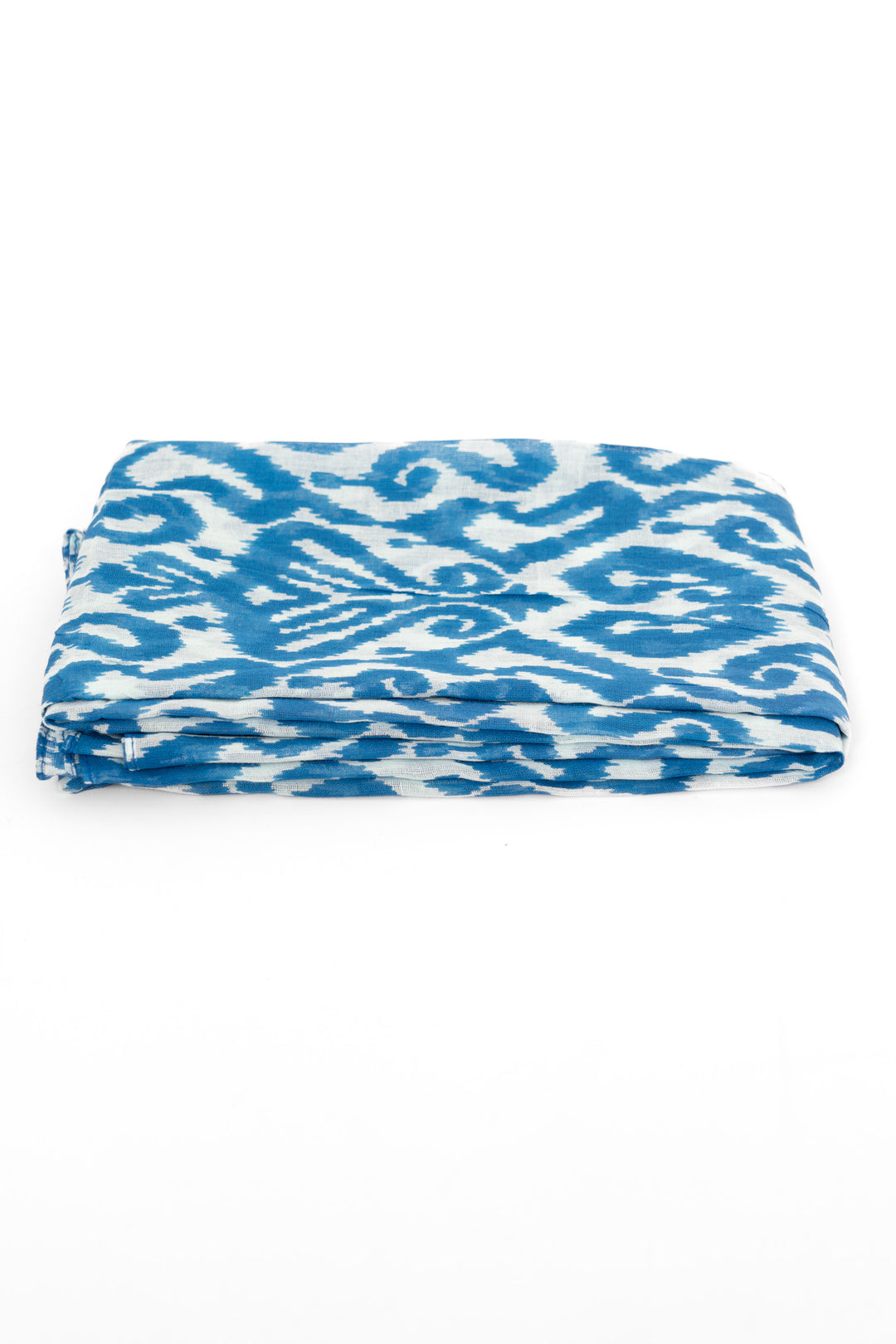 saffron-lightweight-cotton-scarf-light-blue-damask-print-folded-bold-pattern