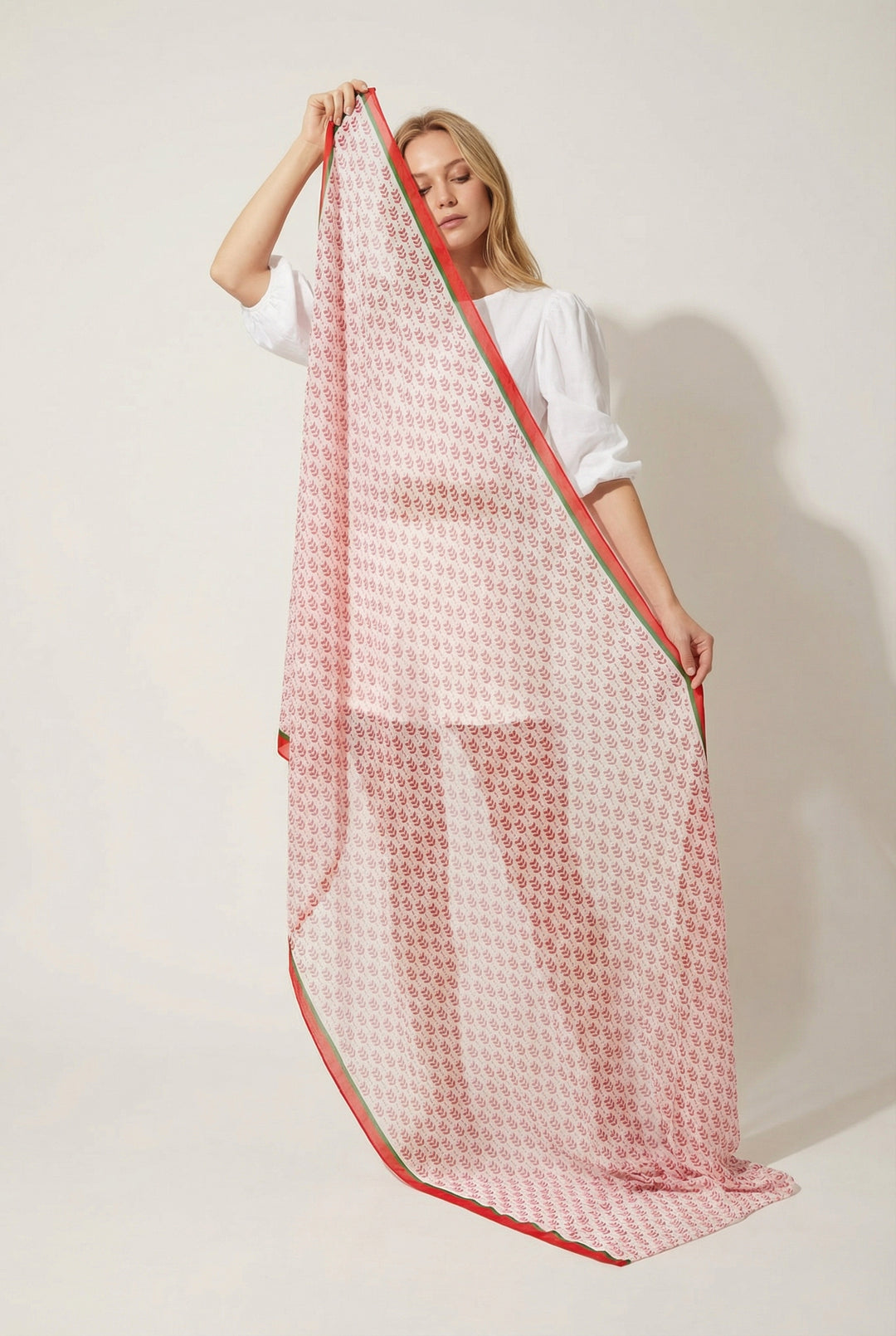 Pink-Chevron-Print-Cotton-Scarf