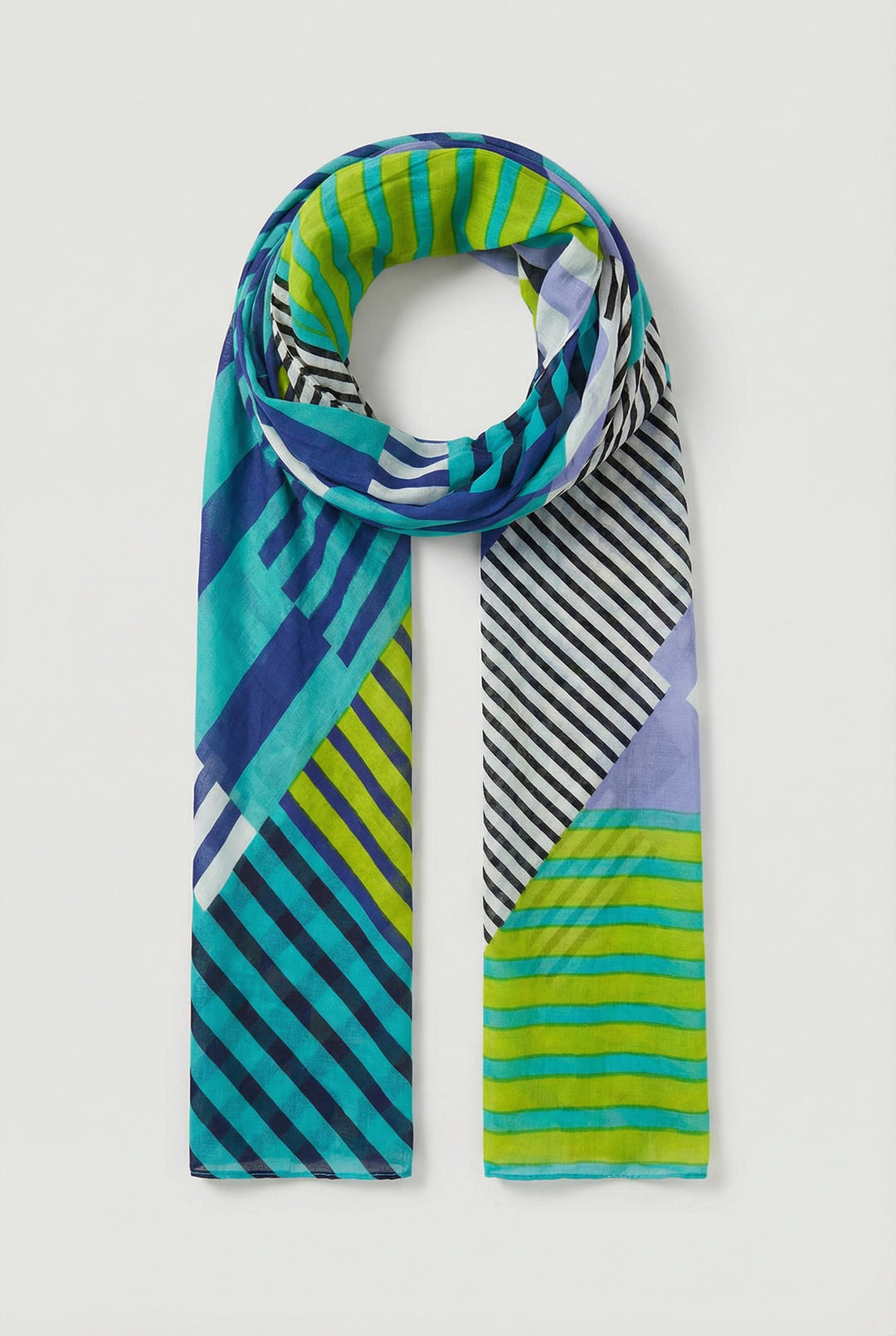 Blue-block-stripe-cotton-scarf
