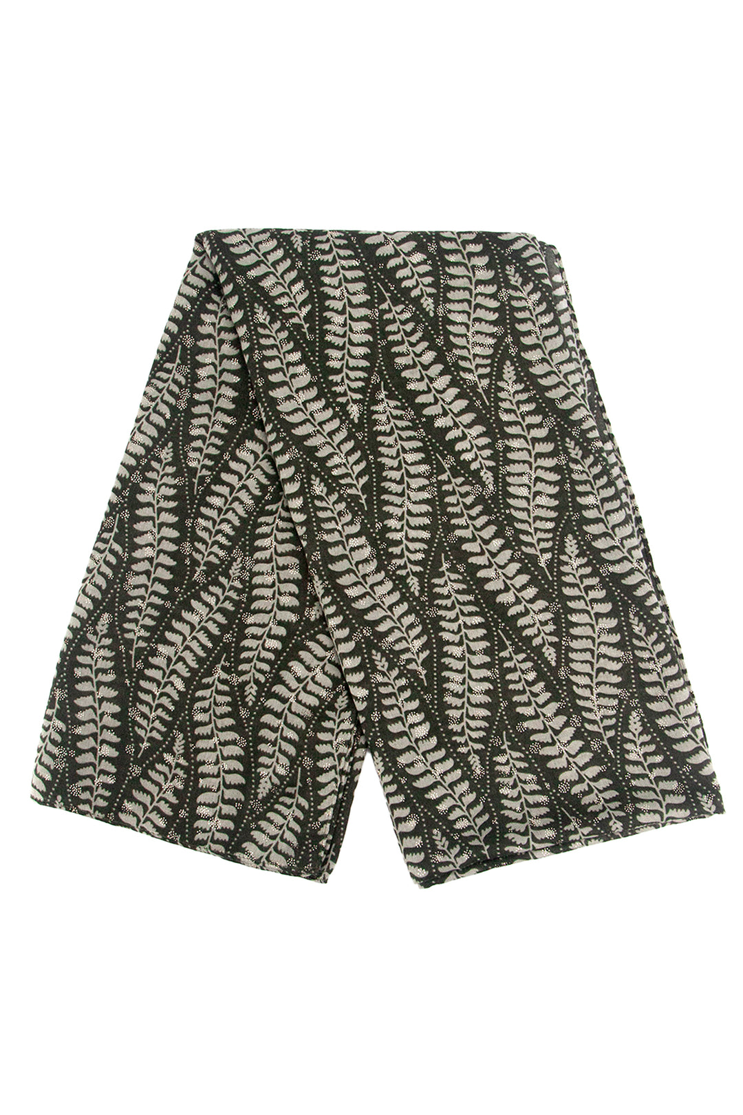 clover-khaki-fern-leaf-lightweight-scarf-folded