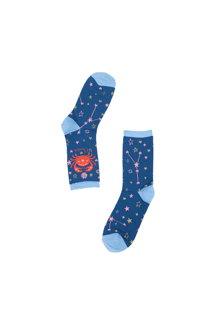 showing the constellation of cancer on the bamboo socks