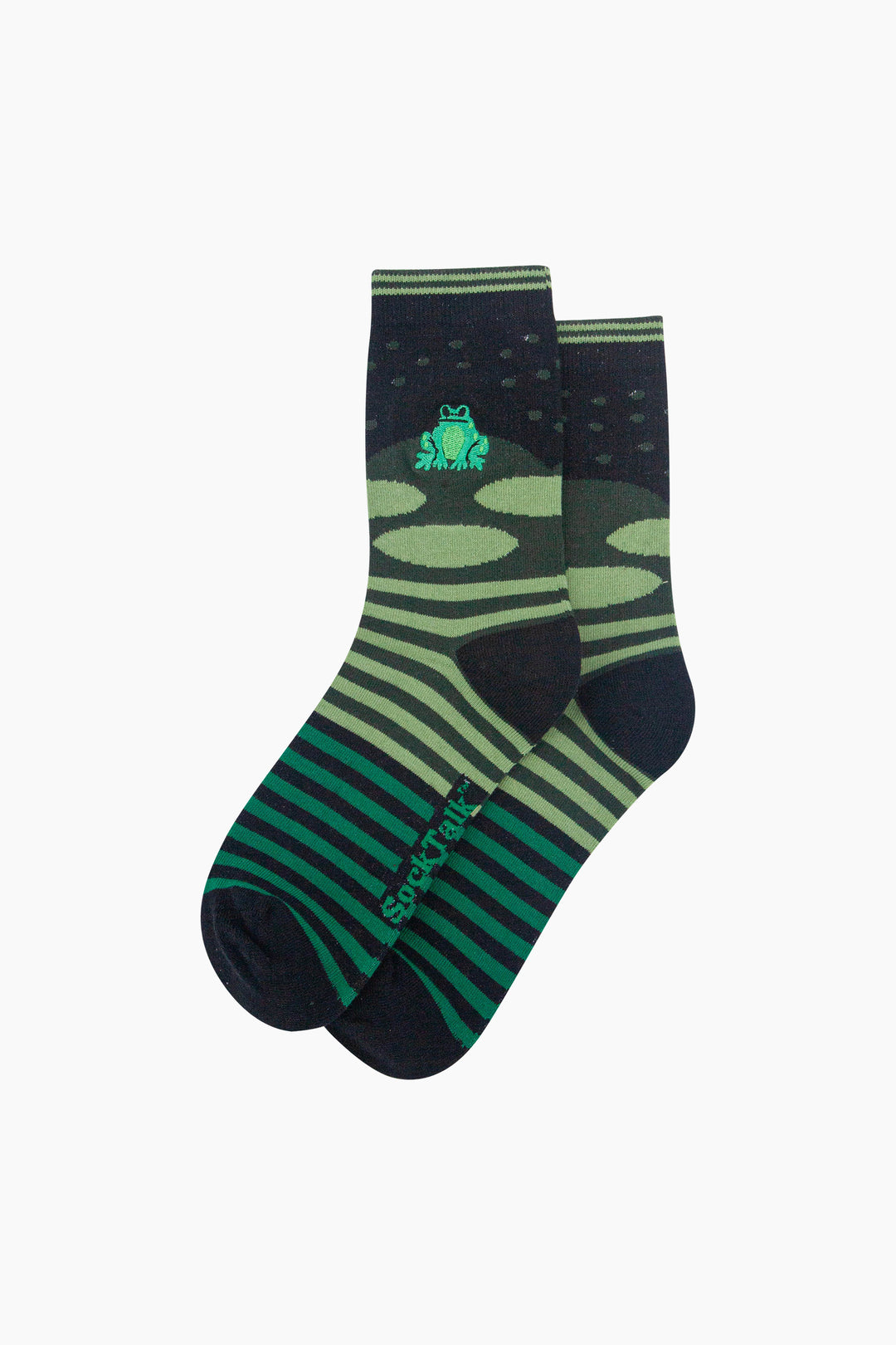 Fox-Combed-Cotton-Pattern-Embroidered-Socks-in-Teal-Laid-Flat