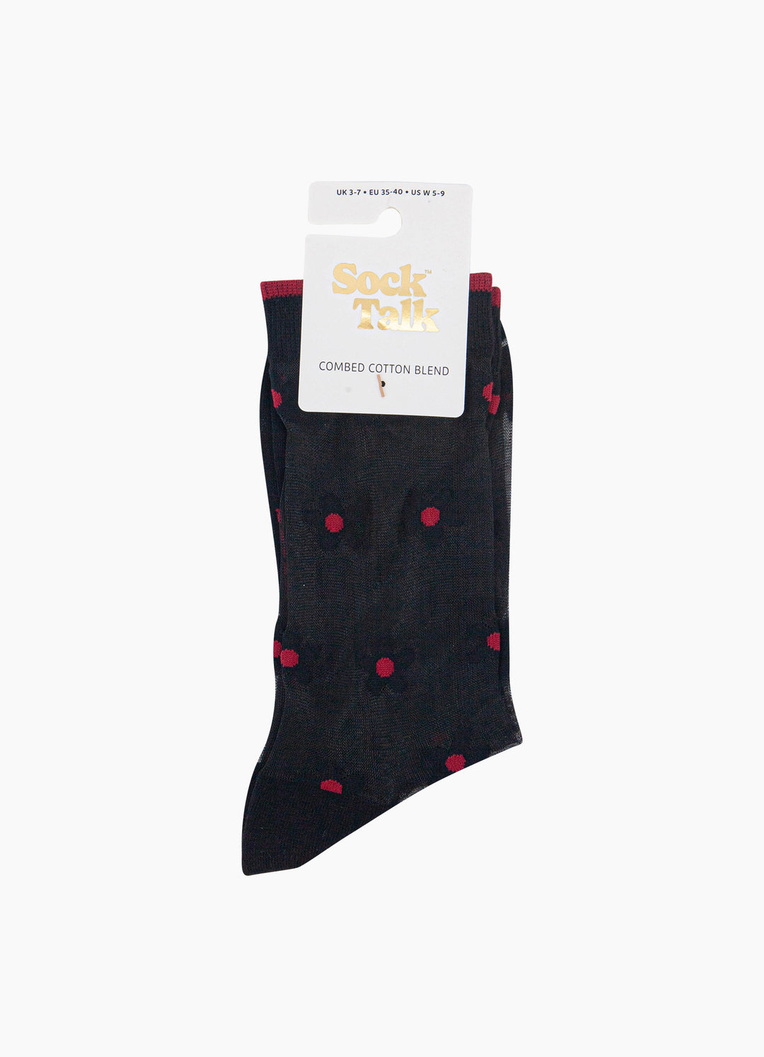 Daisy-Sheer-Socks-in-Black-In-Packaging
