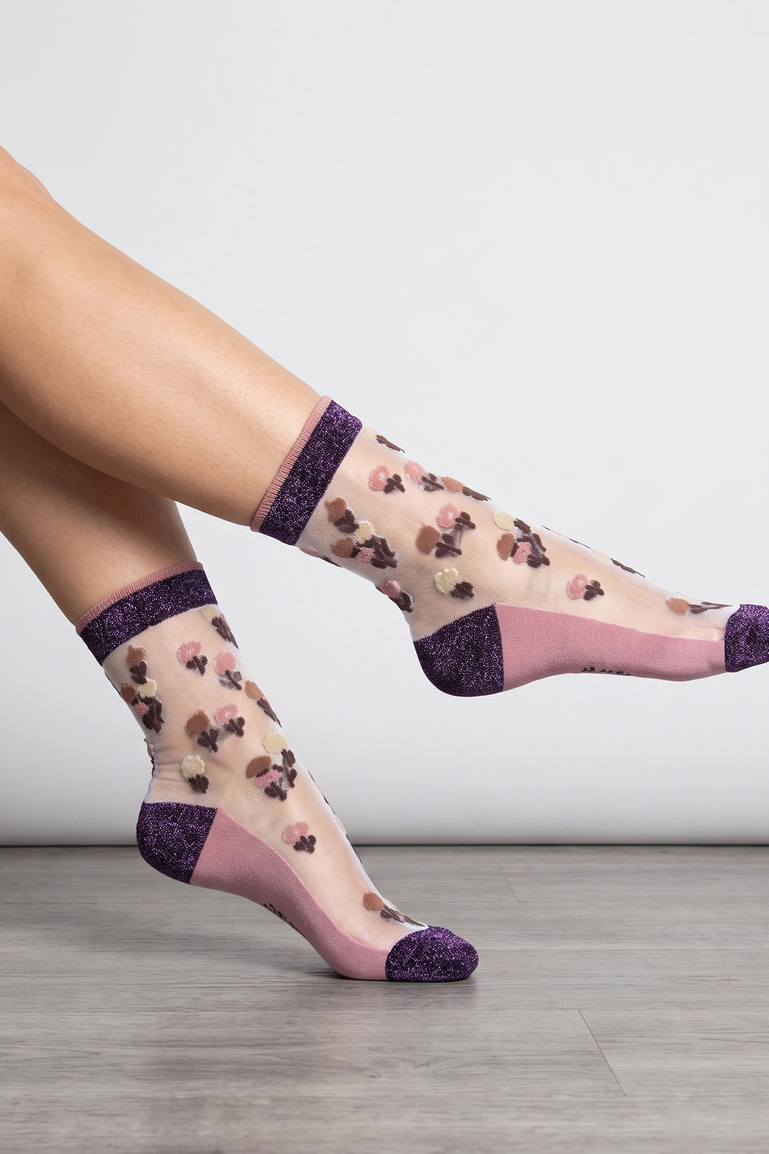 Floral-Sheer-Socks-in-Purple/Pink