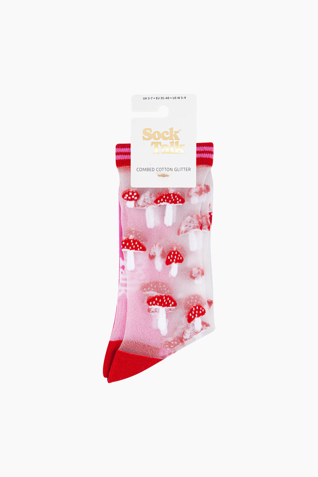 Toadstools-Combed-Cotton-Sheer-Pop-Socks-in-Red-In-Packaging