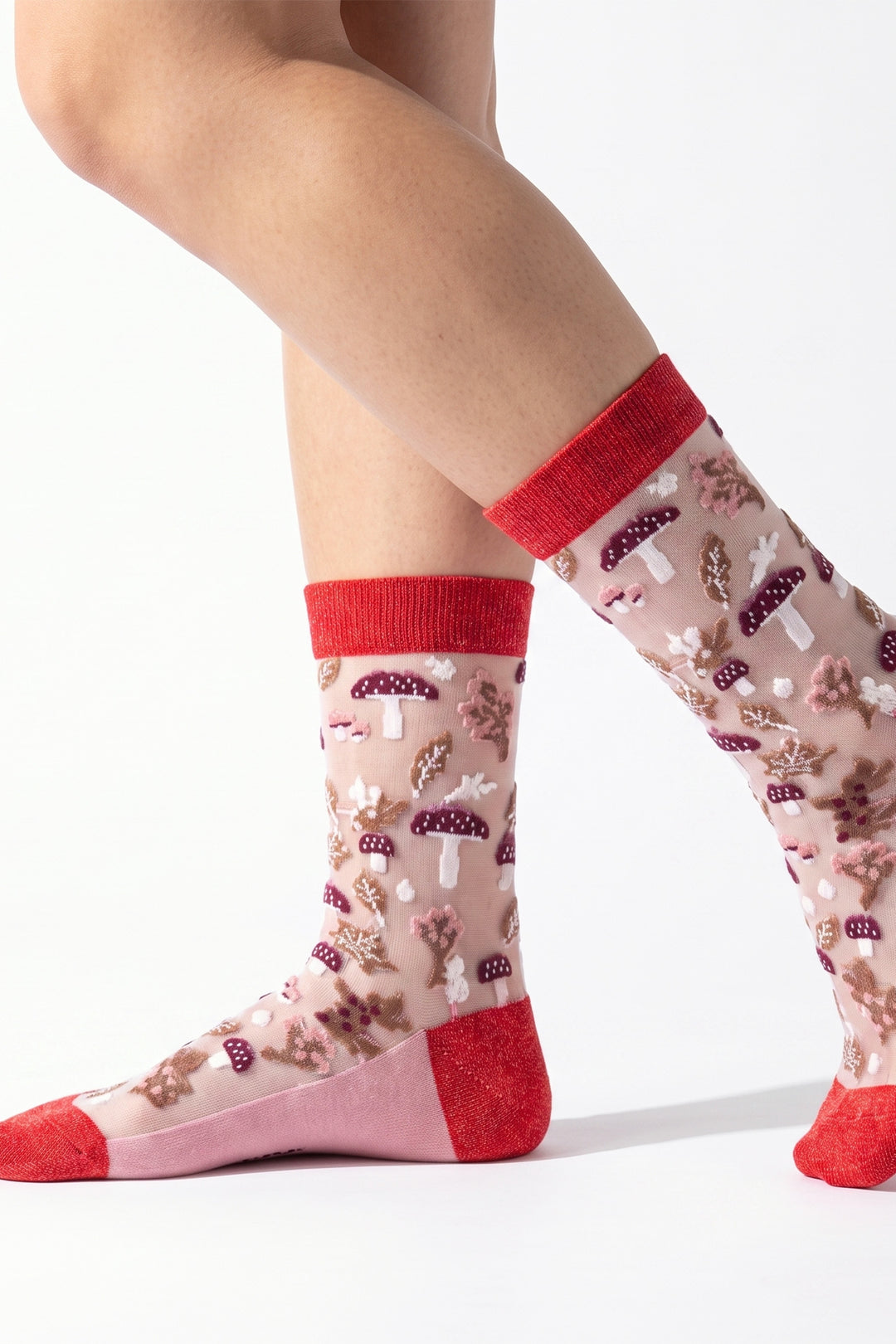 Toadstool-Floral-Sheer-Socks-in-Red